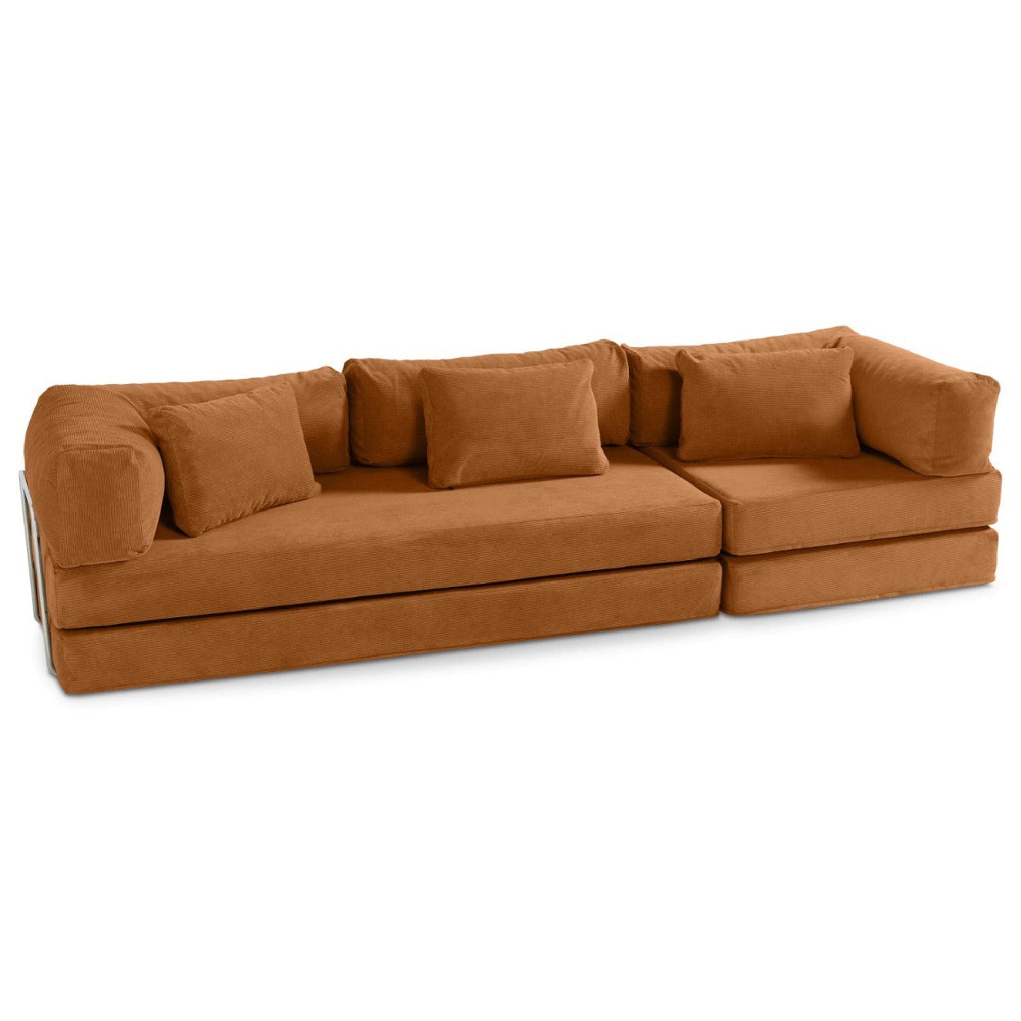 Jaxx Unsofa Stationary Sofa in Spice Orange