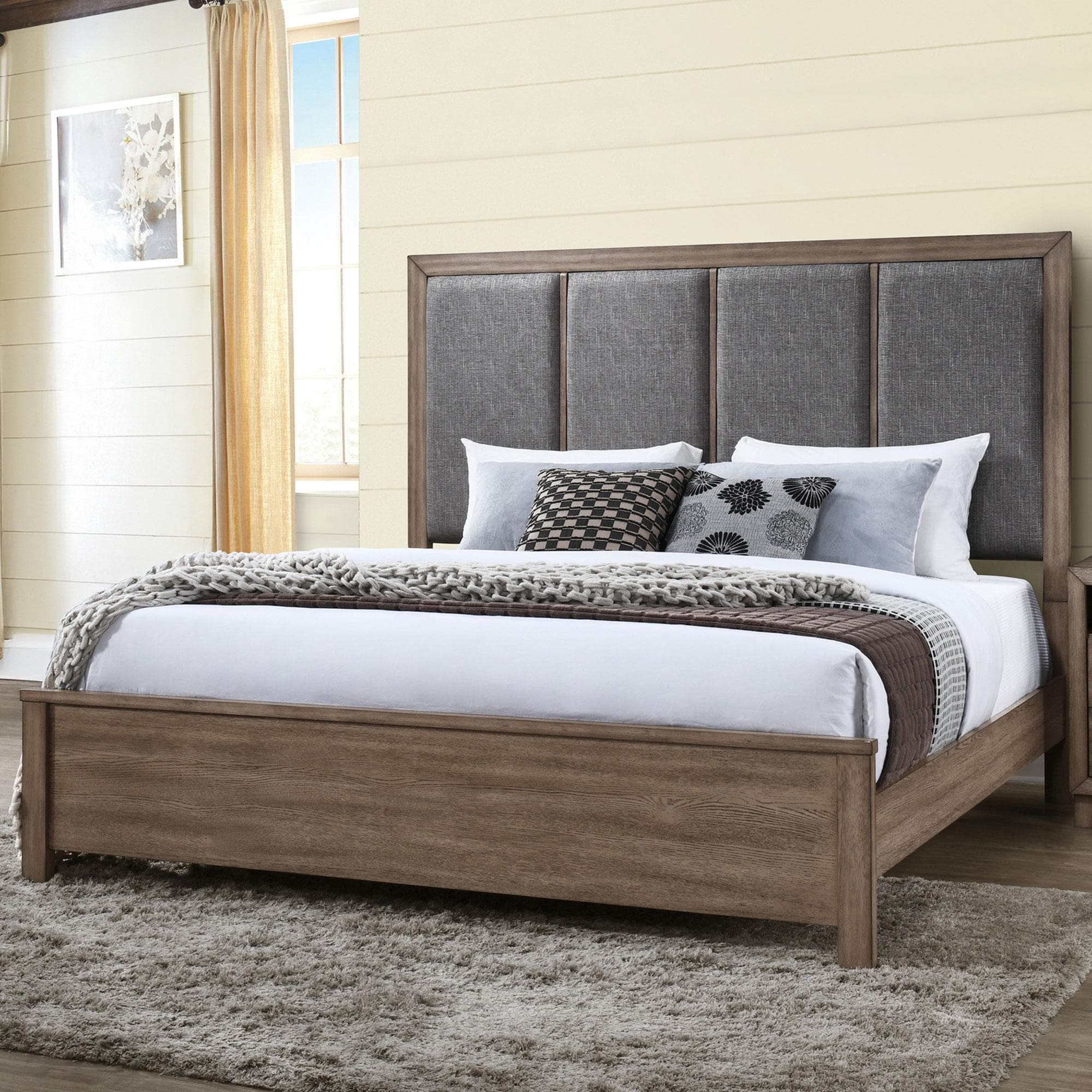New Heritage Harrisburg King Panel Bed in Walnut Brown