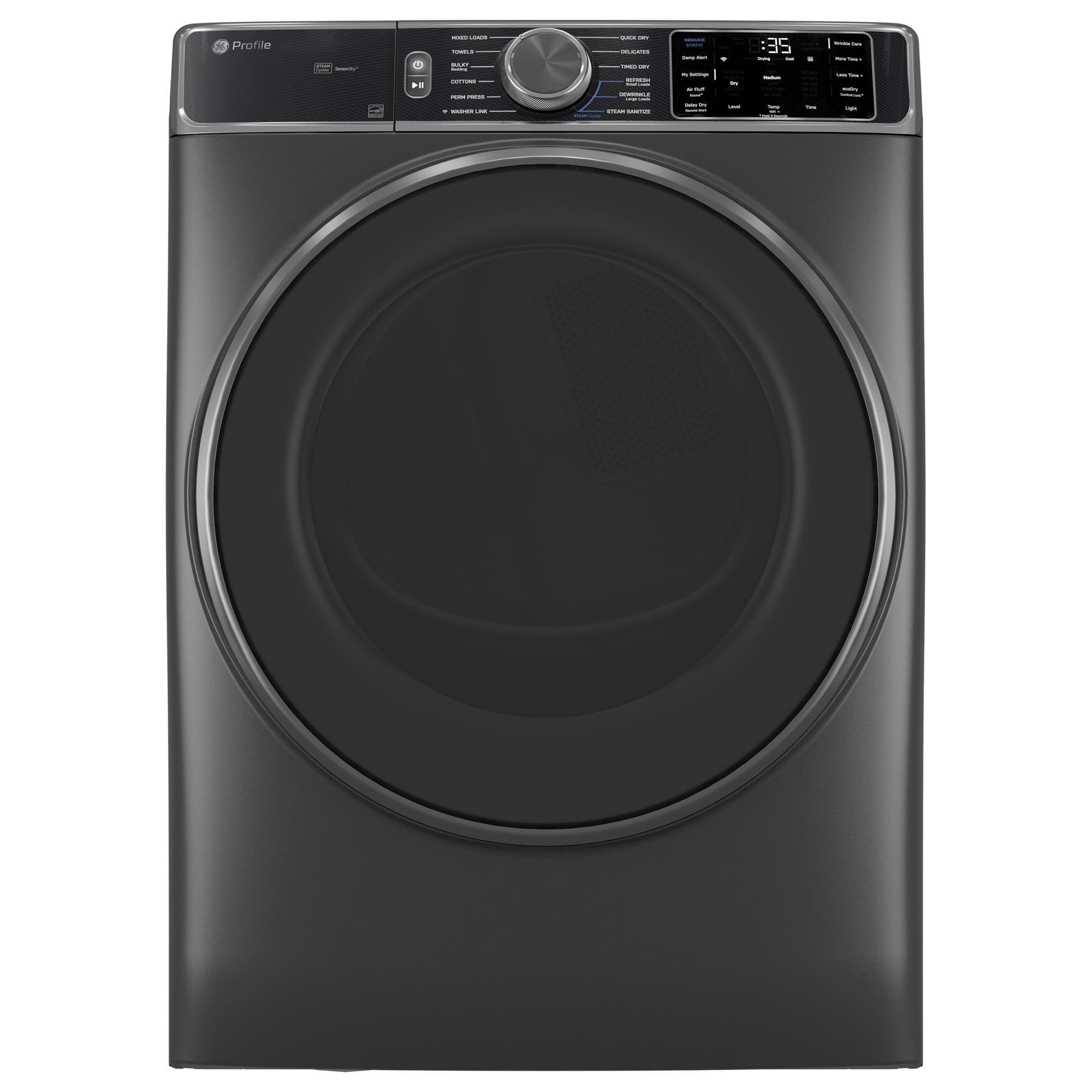 GE Profile 7.8 Cu Ft Front Load Electric Steam Dryer in Carbon