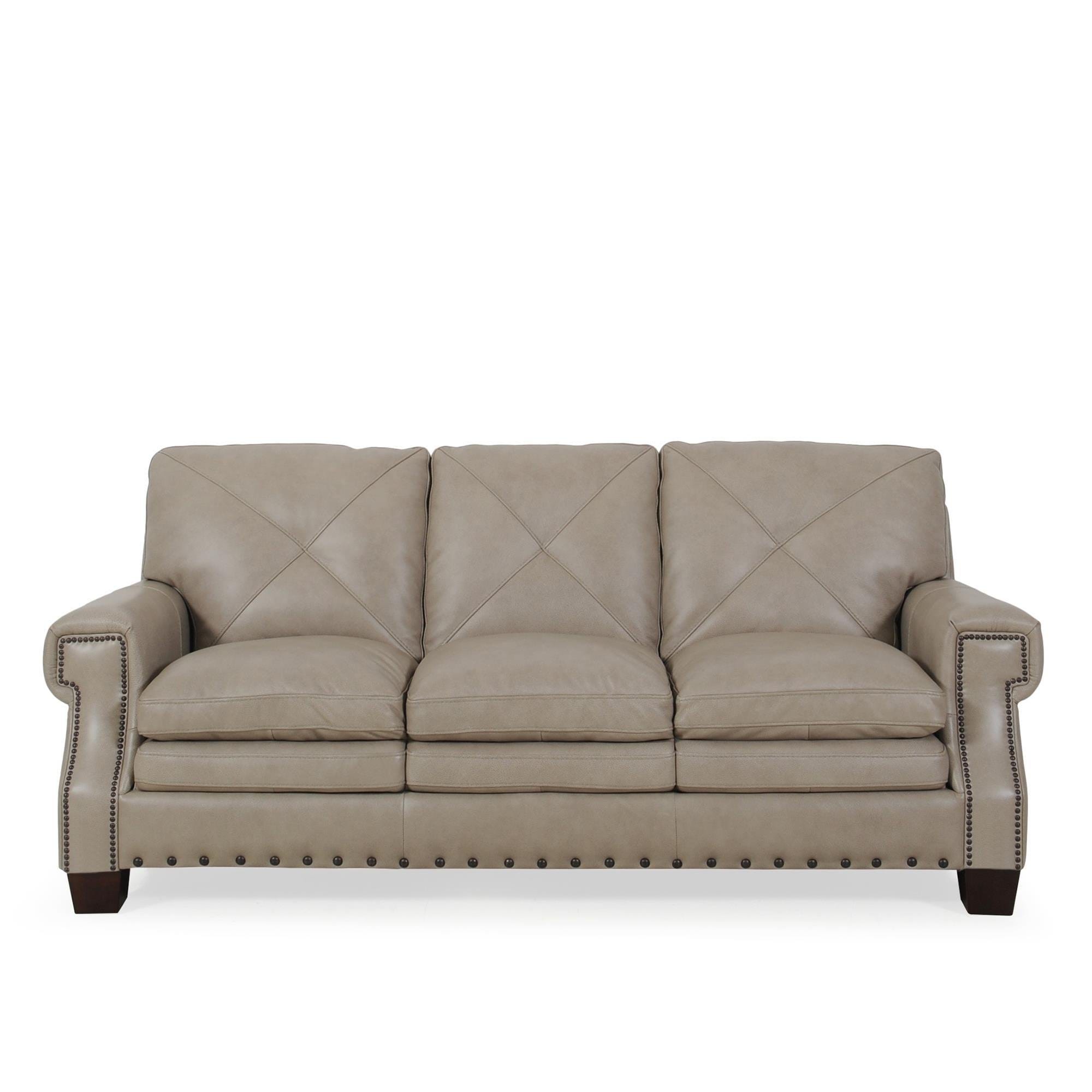 Superb Leather Leather Sofa in Juno Pebble Shop NFM