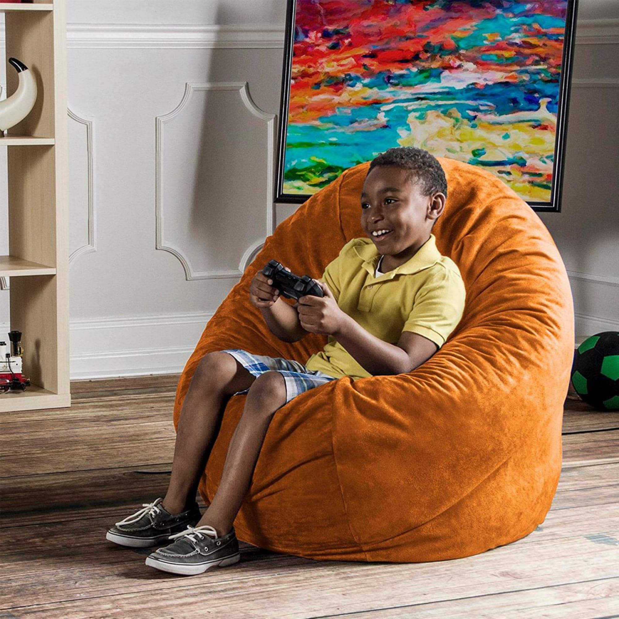 Jaxx 4' Cocoon Kids Bean Bag in Mandarin