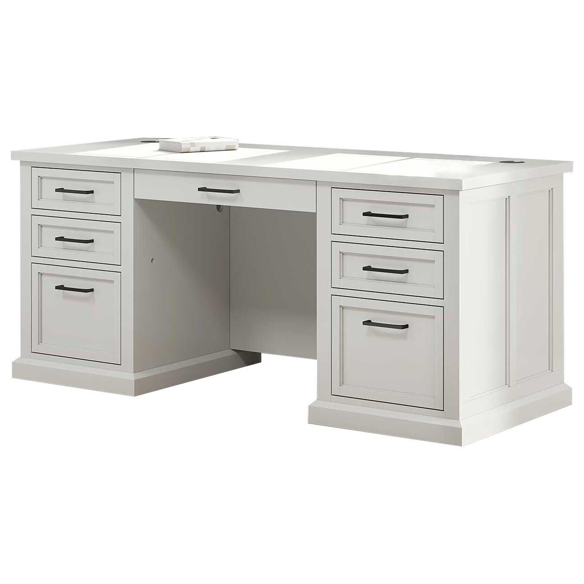 Wycliff Bay Abby Executive Desk in White Shop NFM