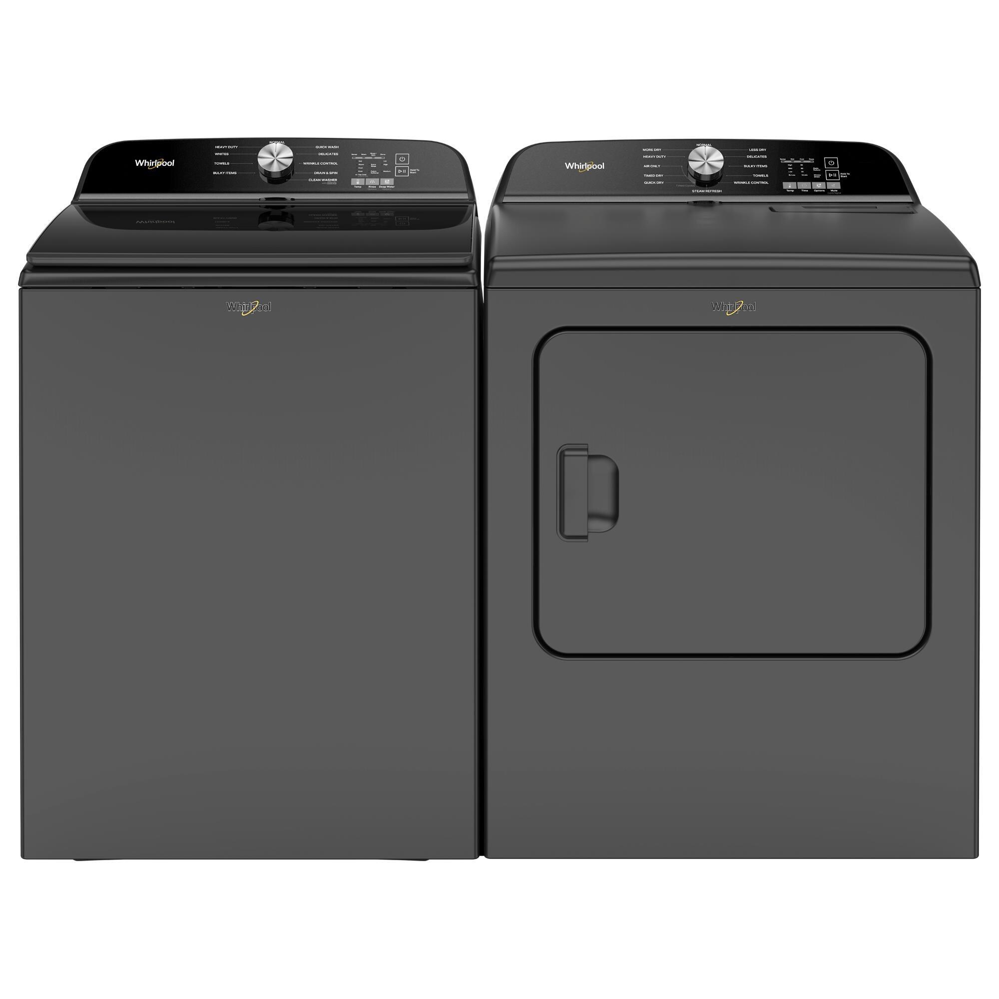 Whirlpool 5.3 Cu. Ft. Washer and 7.0 Cu. Ft. Electric Dryer in Black