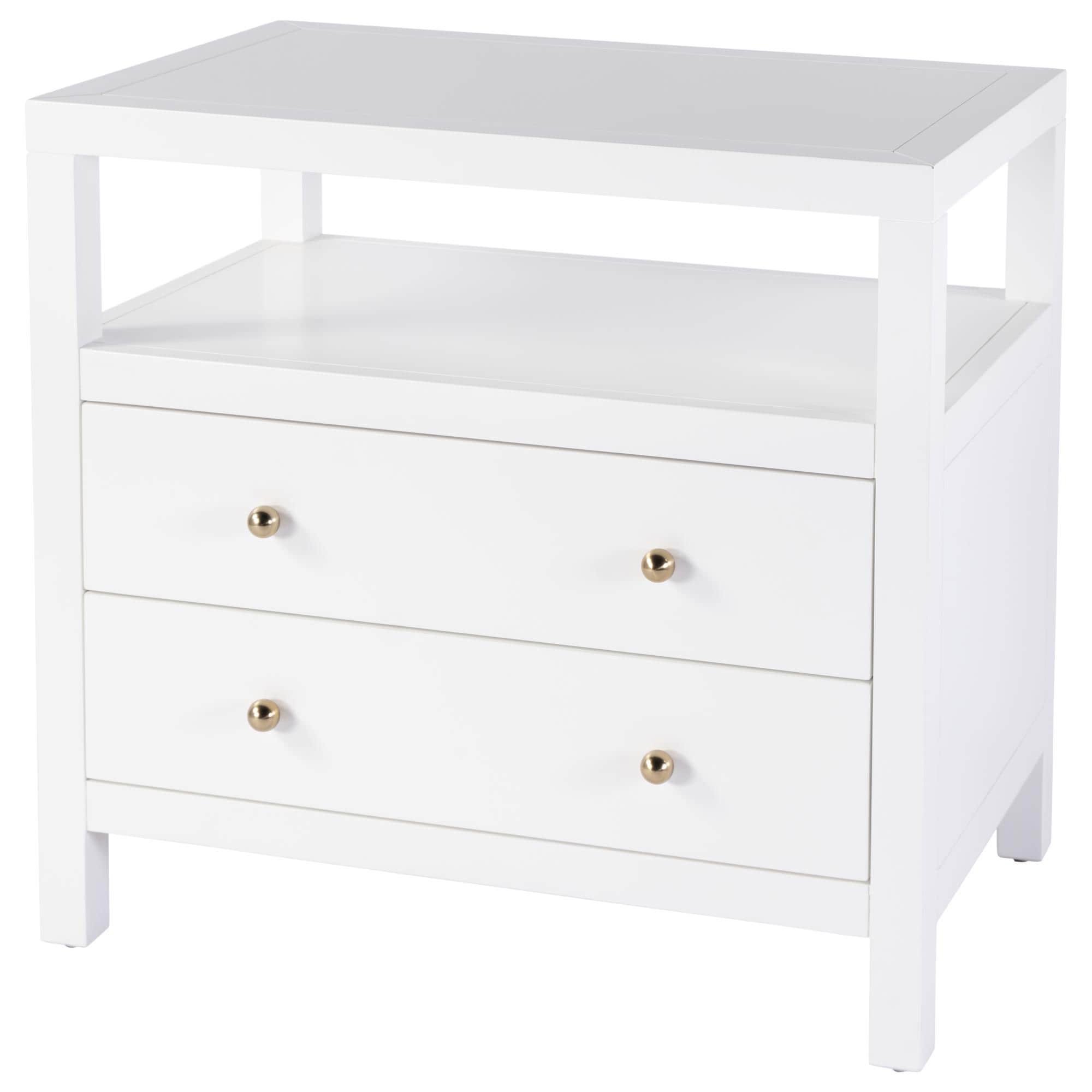 Butler Specialty Company Nora 2-Drawer Wide Nightstand with Open