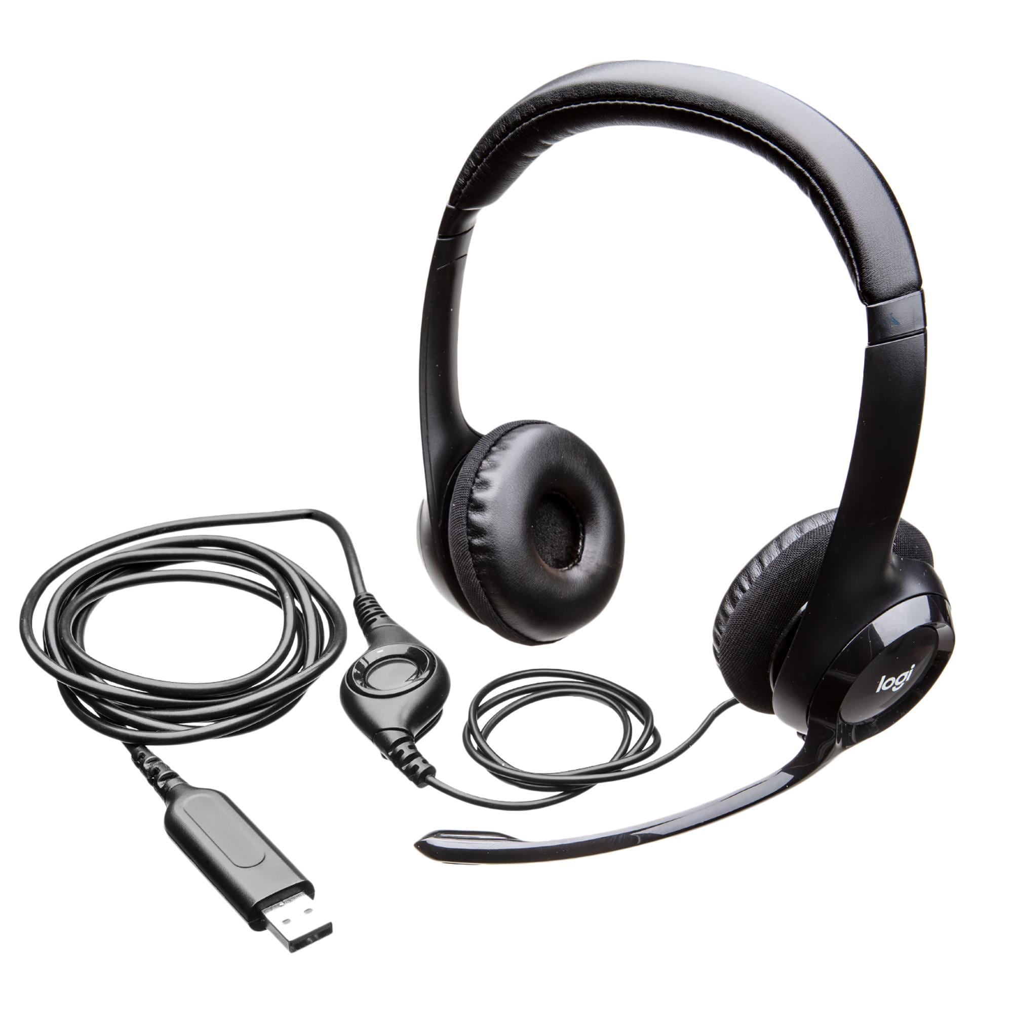 Logitech H390 USB Computer Headset Noise Cancelling Mic in Black | NFM