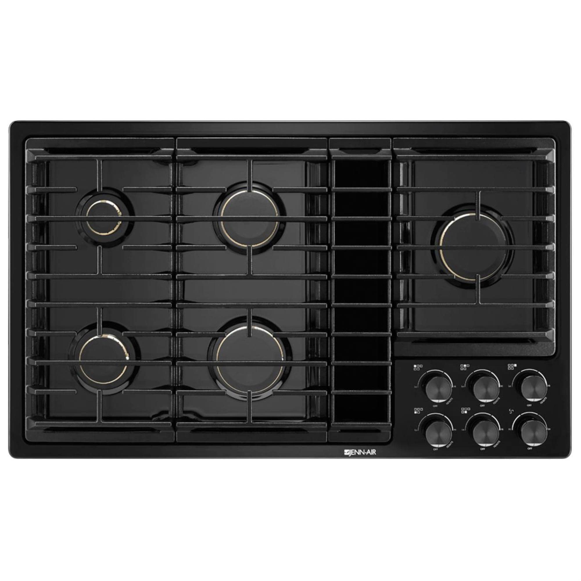 Whirlpool 36 JX3 Gas Downdraft Cooktop in Black Nebraska Furniture Mart