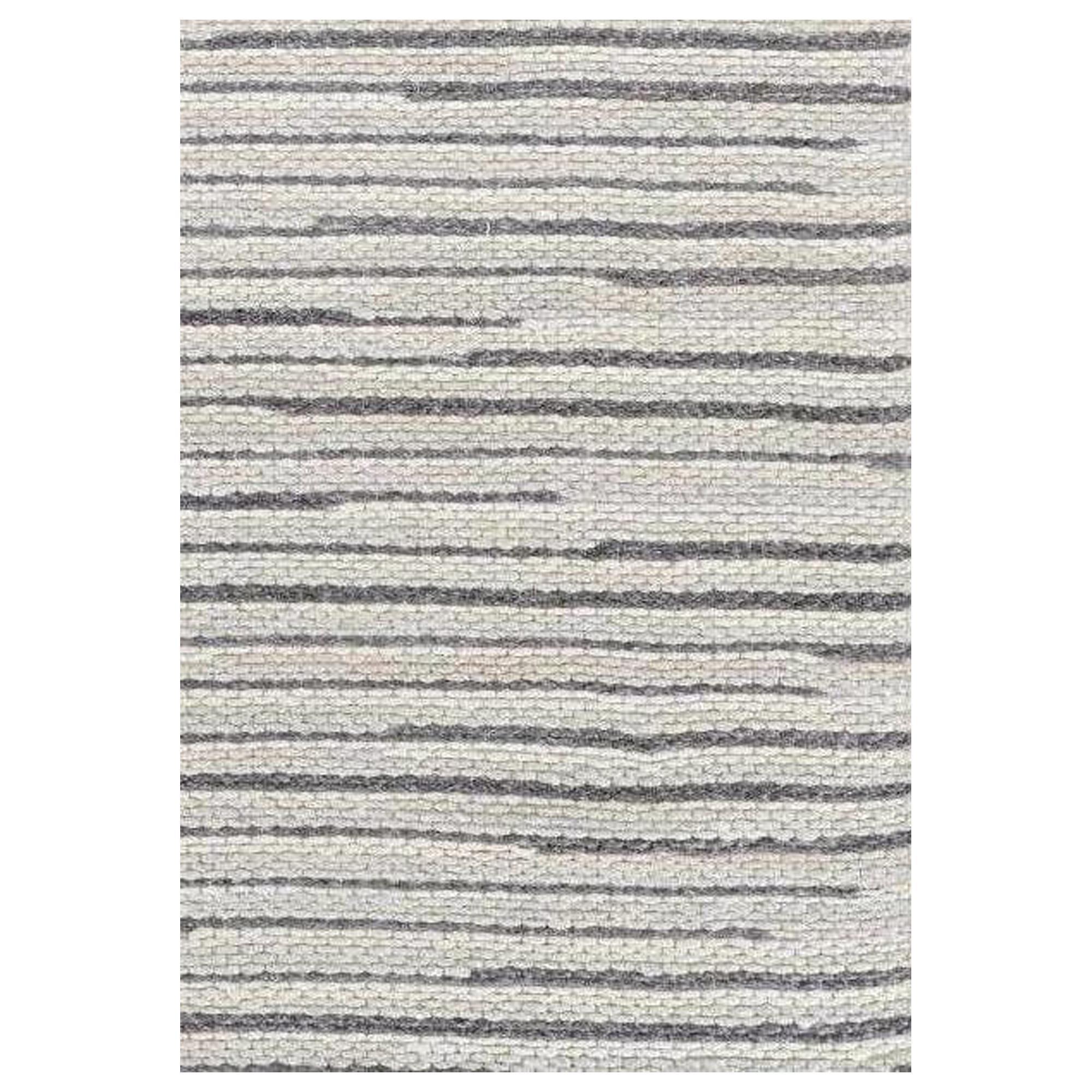 Radici USA Bellissima Striped 6' x 9' White Area Rug