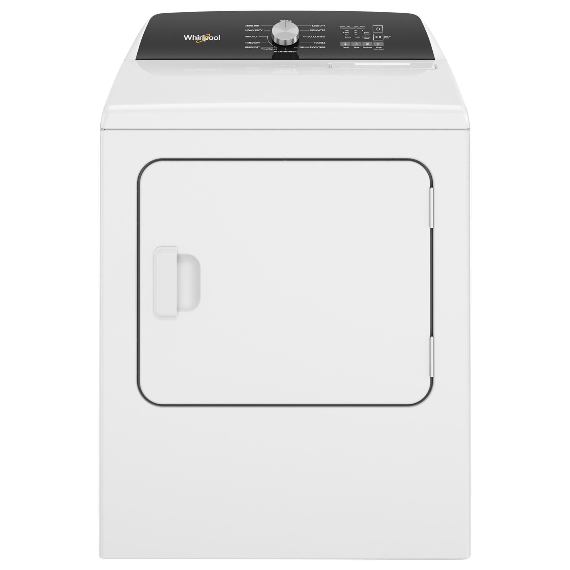 Whirlpool 7. Cu. Ft. Capacity Electric Dryer with Steam in White
