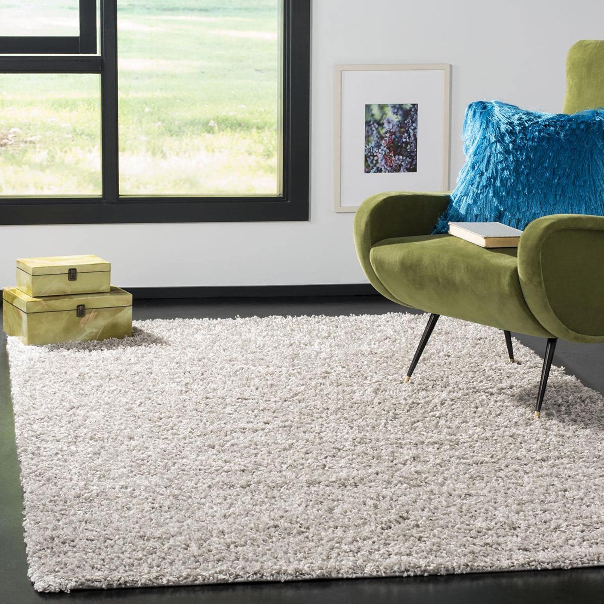 Safavieh Florida Shag SGA119I-3 3' x 5' Ivory Area Rug