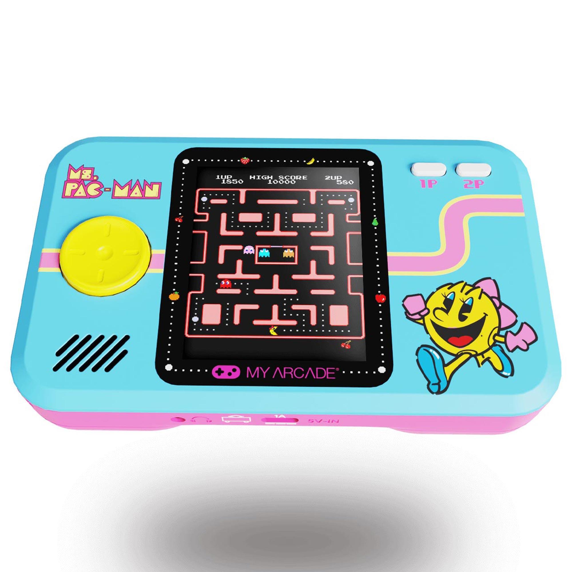 My Arcade Ms.Pac-Man Pocket Player Pro Controller in Pink and Blue