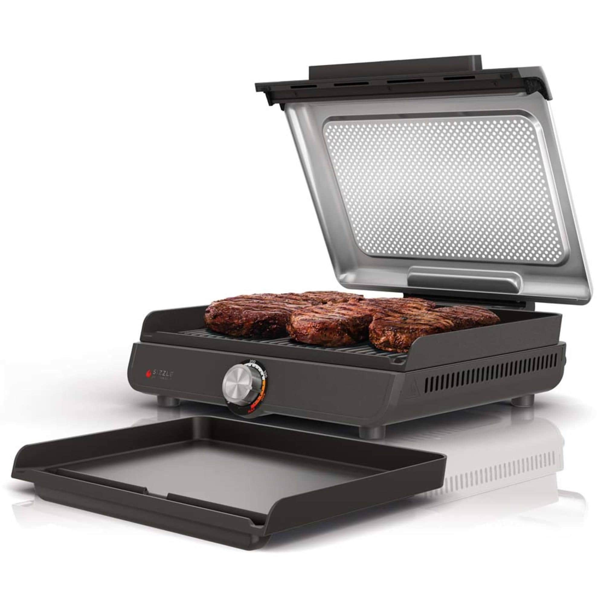 Ninja Sizzle 14" Smokeless Indoor Grill and Griddle in Grey and ...