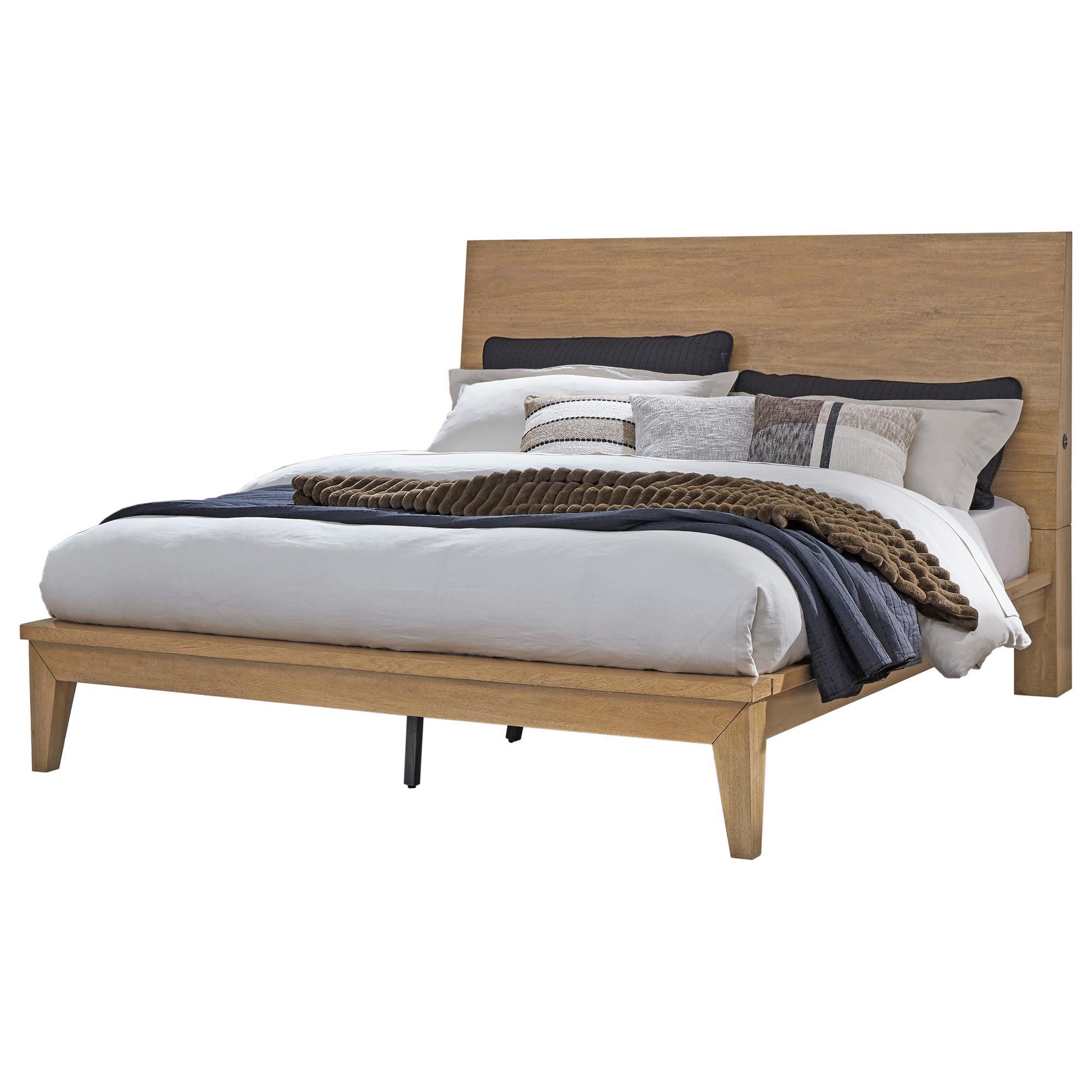Ashley Sherbana King Panel Bed in Light Brown