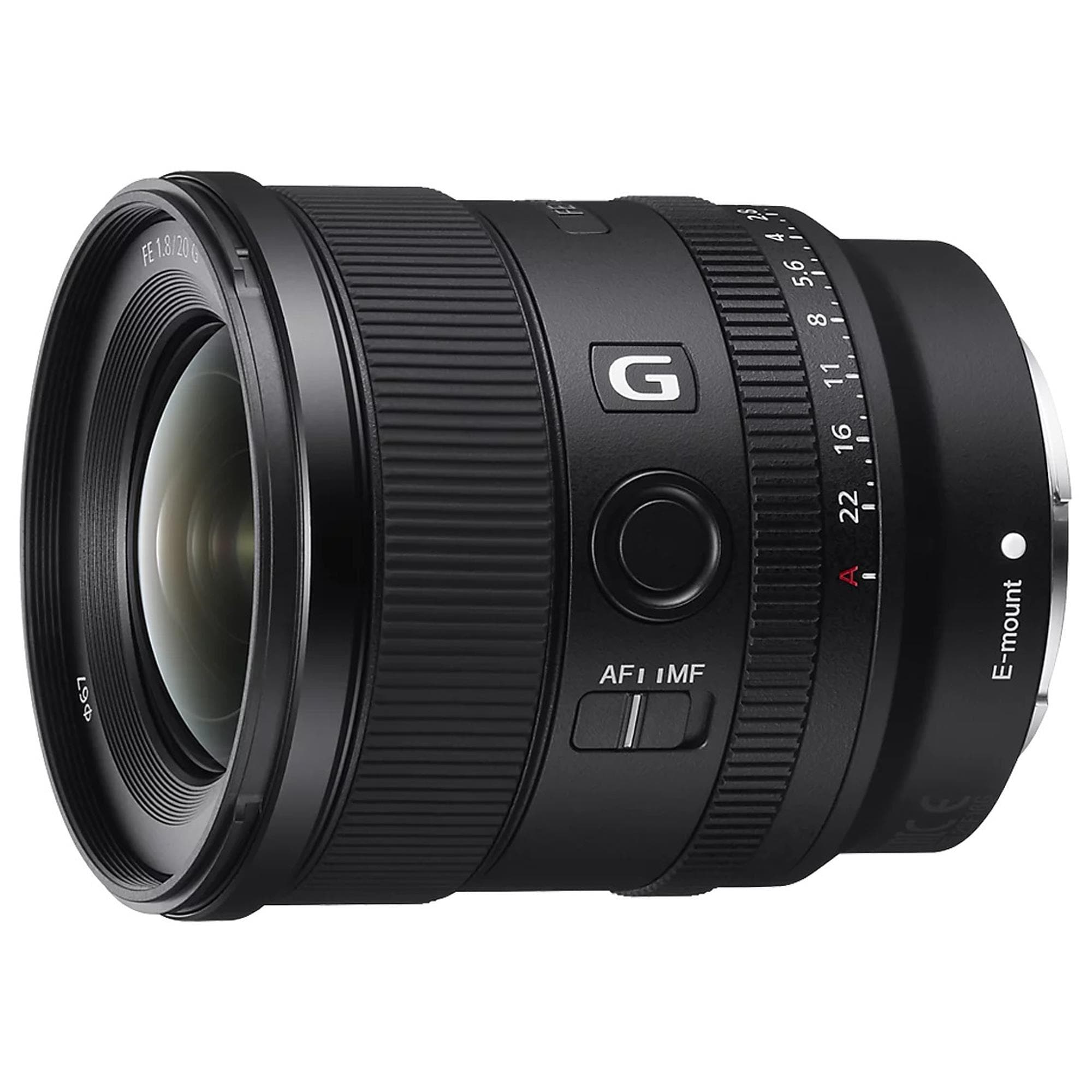 【美品】SONY FE 18-20 G レンズ 67mmフィルター径 Sony FE 20mm f/1.8 G Ultra Wide Angle Prime Lens in Black