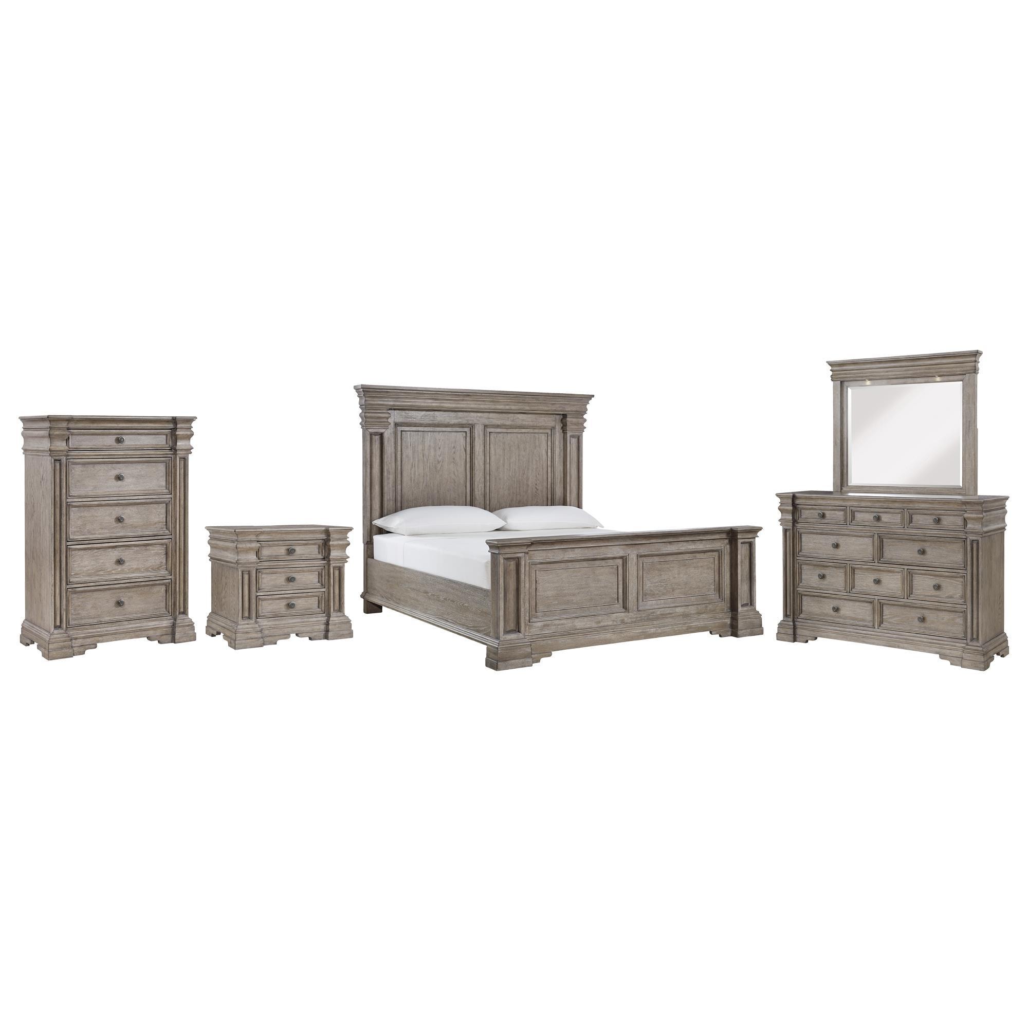 Millenium Blairhurst 5-Piece King Panel Bedroom Set in Light Warm