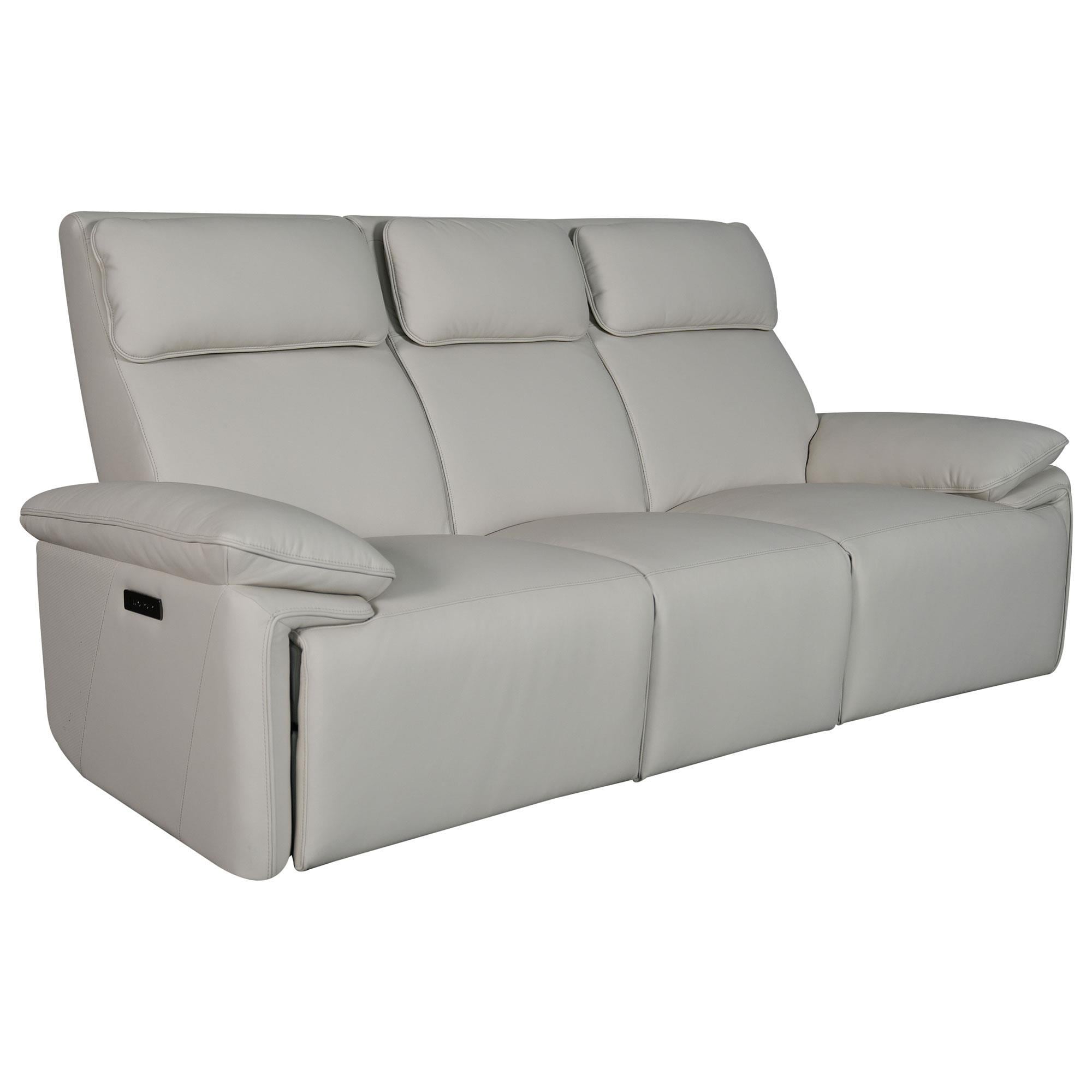 Bordeaux & Co Power Reclining Sofa in Oslo Pebble