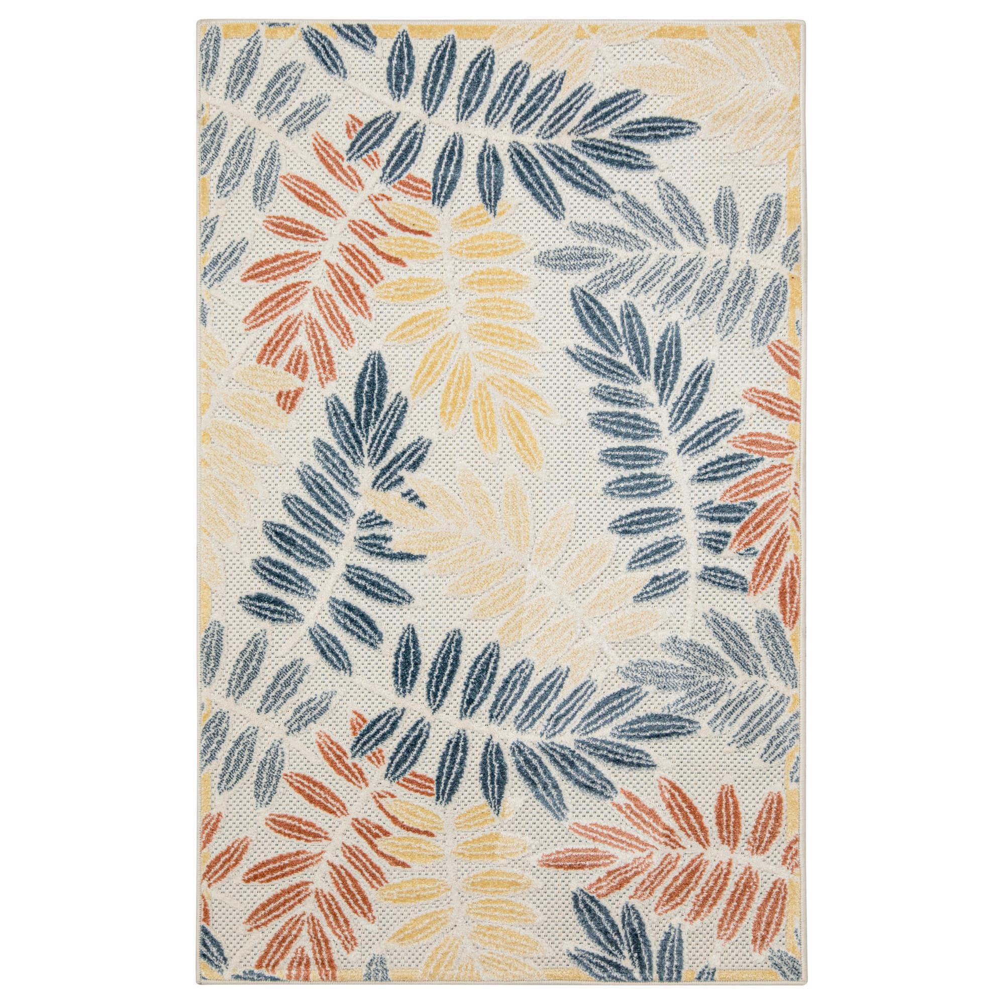 Nourison Aloha ALH18 Ivory and Blue 2'8