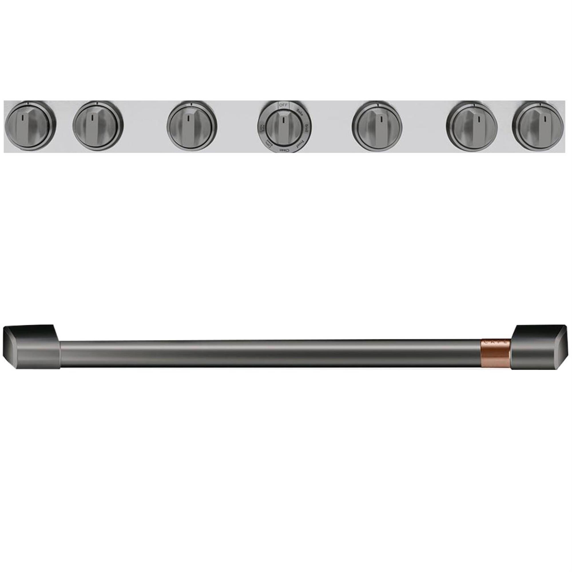 GE Cafe Handle and Knob Kit for Professional Range in Brushed Black