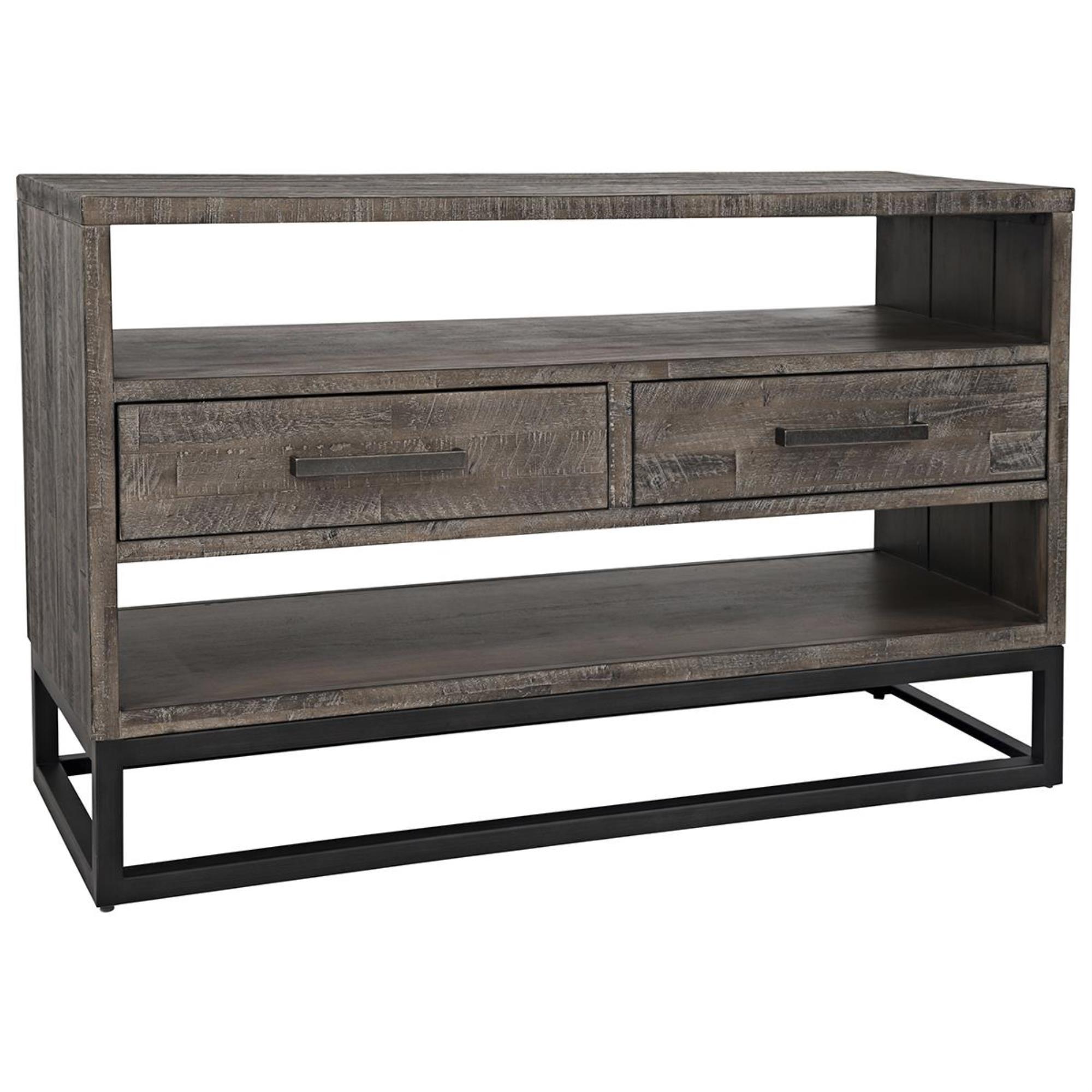 Distressed Grey Sofa Table Baci Living Room