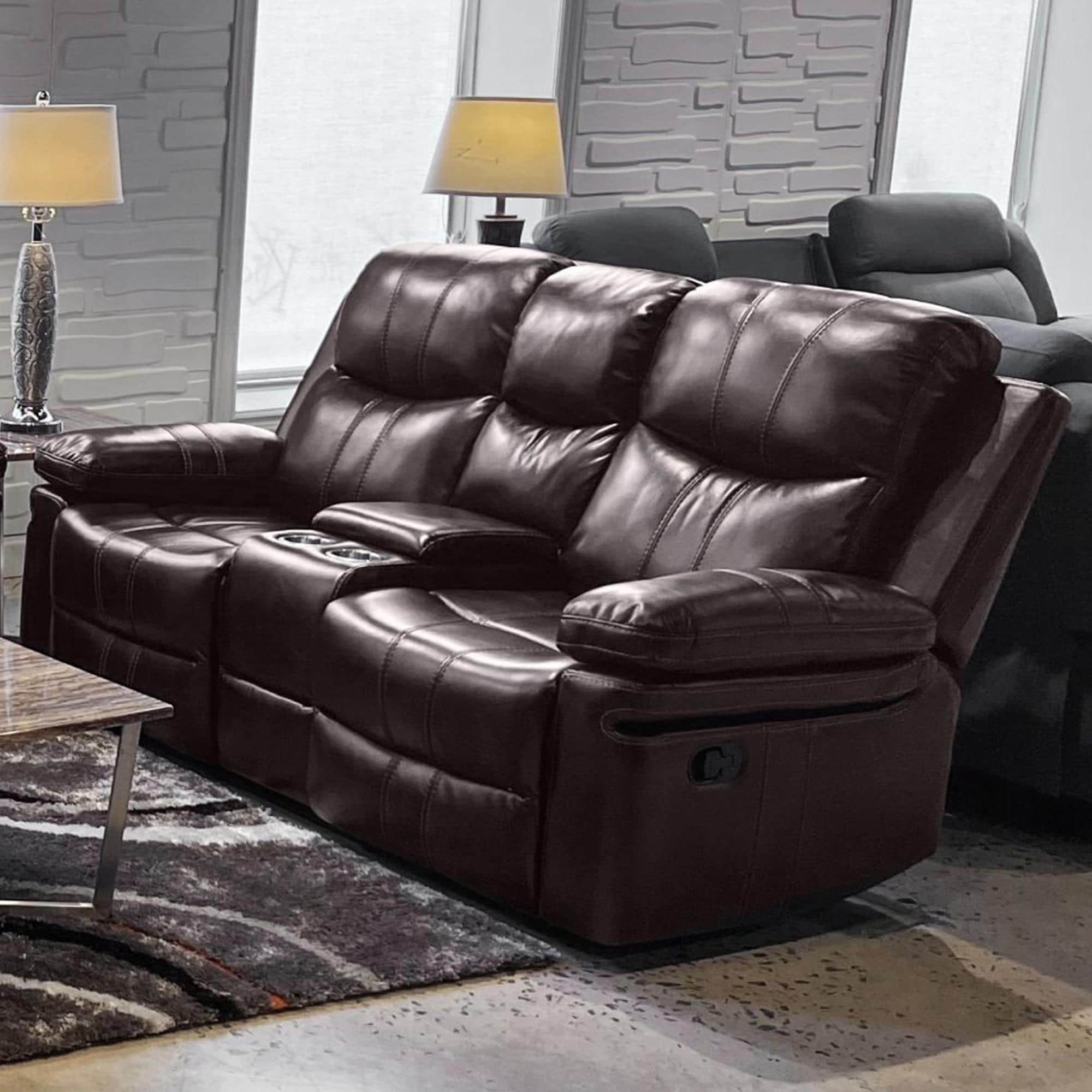 New Heritage Design Kellen Manual Reclining Console Loveseat in 