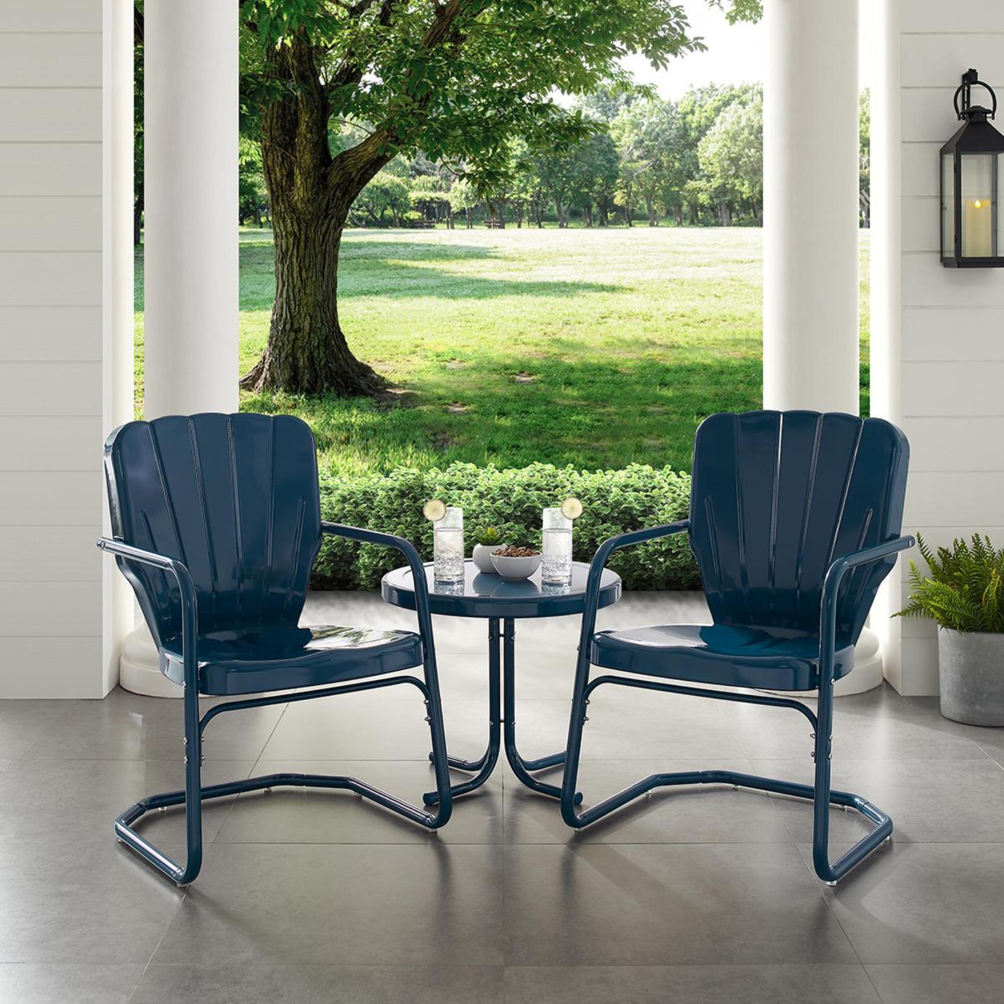 Crosley Furniture Ridgeland 3Piece Outdoor Chat Set in Navy NFM