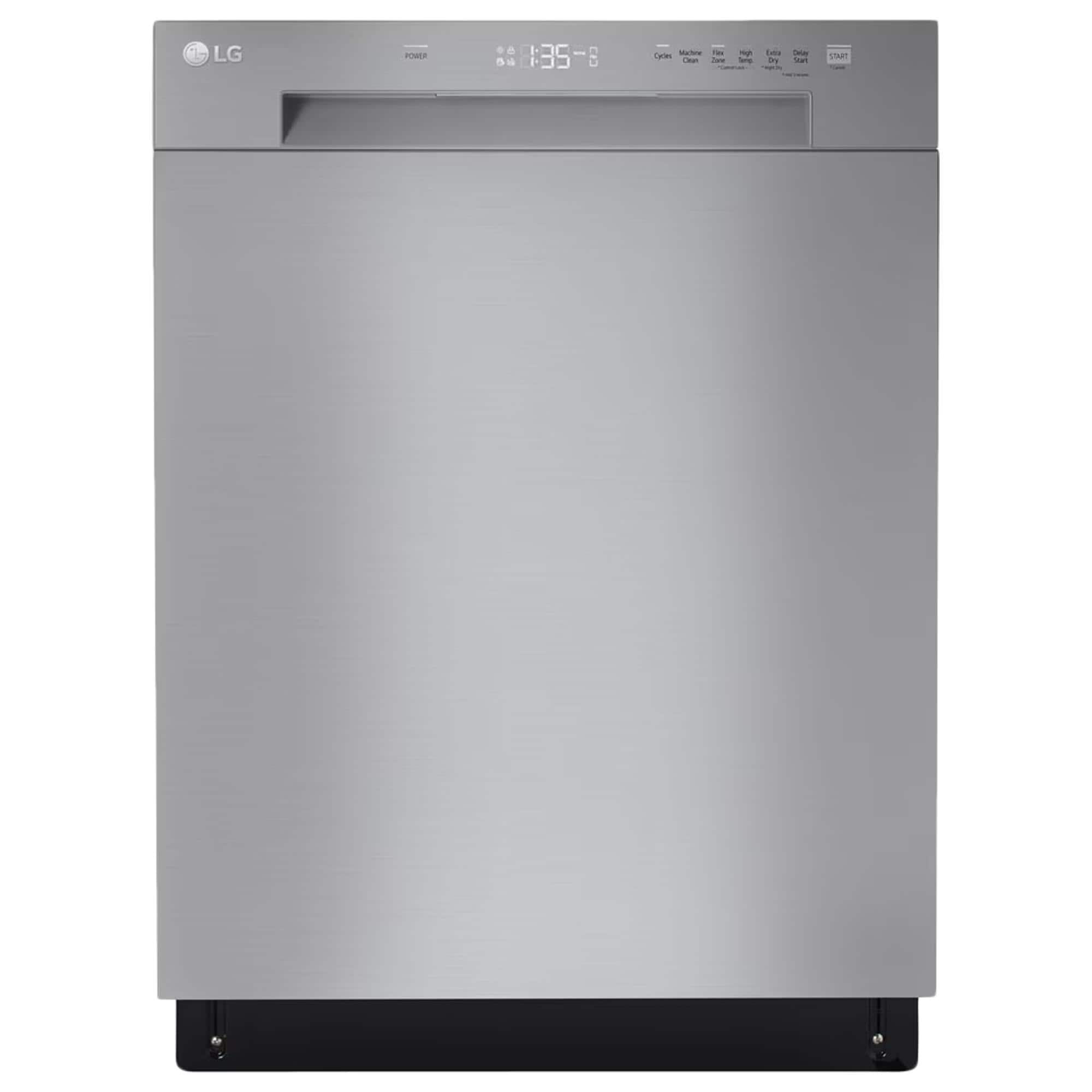 LG Front Control Dishwasher with SenseClean, Stainless Steel Look