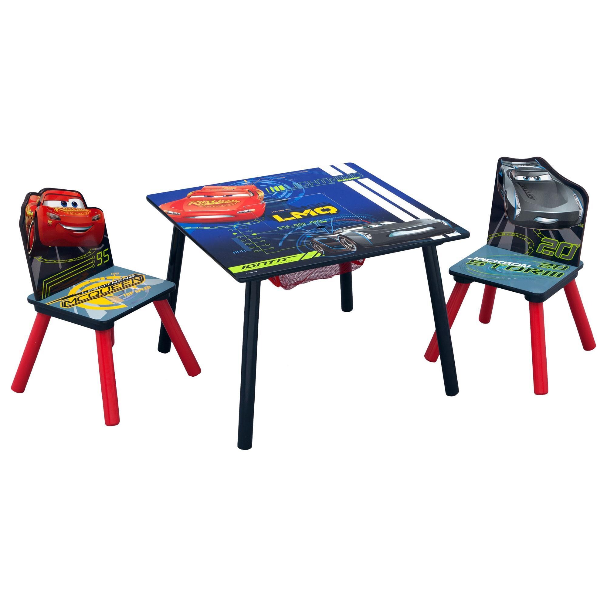 Delta Disney Cars 3Piece Table and Chair Set in Blue and Red NFM