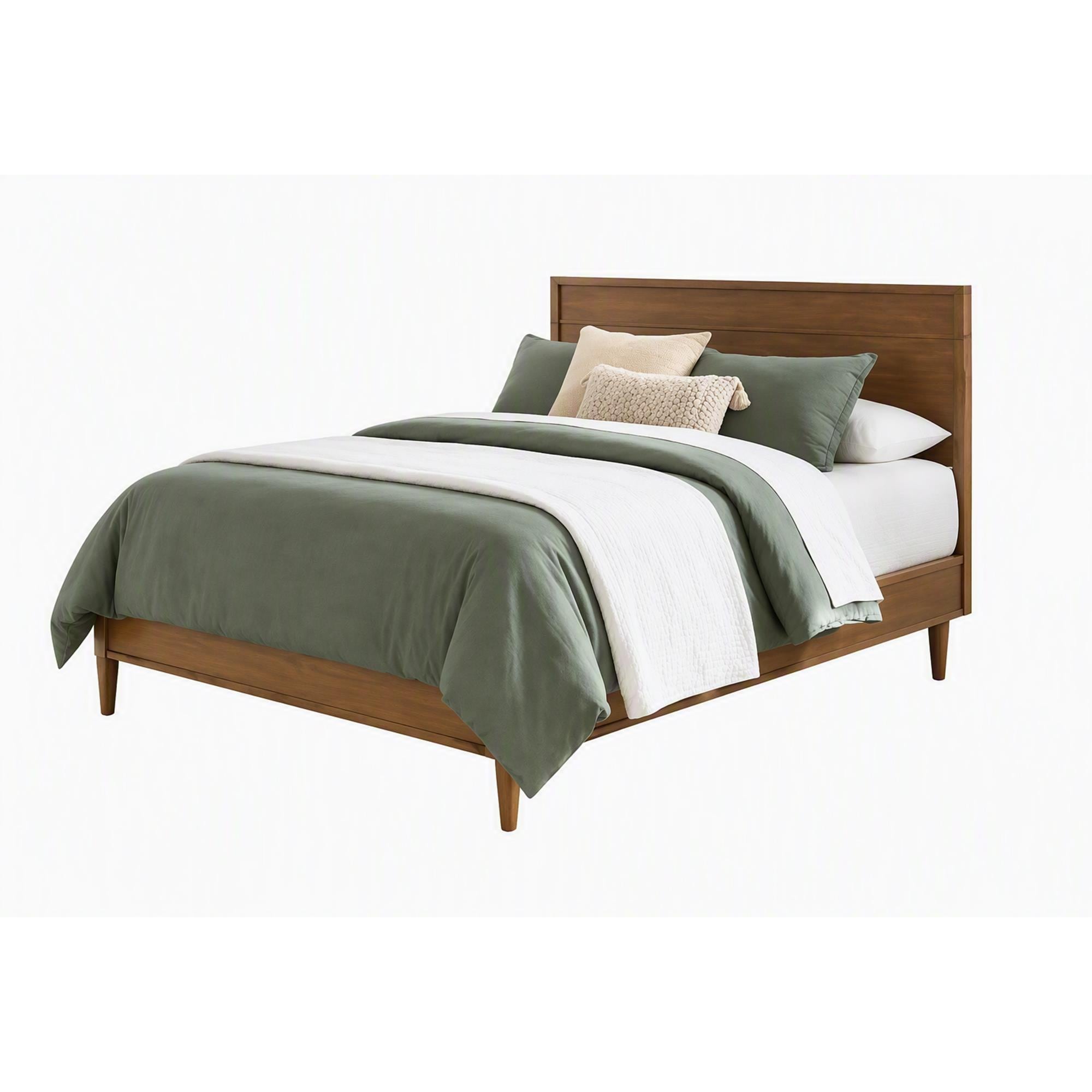 Urban Home Series 909 Brown Wood Queen Bed