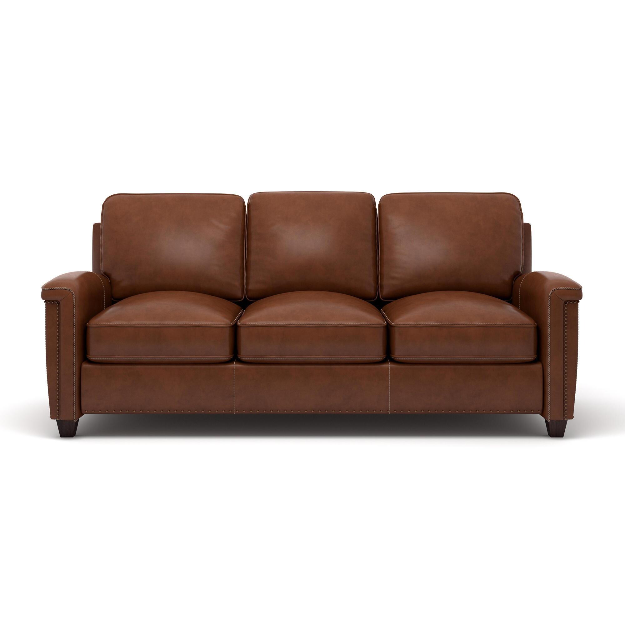 Sienna Designs Leather Sofa in Tumbleweed Nebraska Furniture Mart