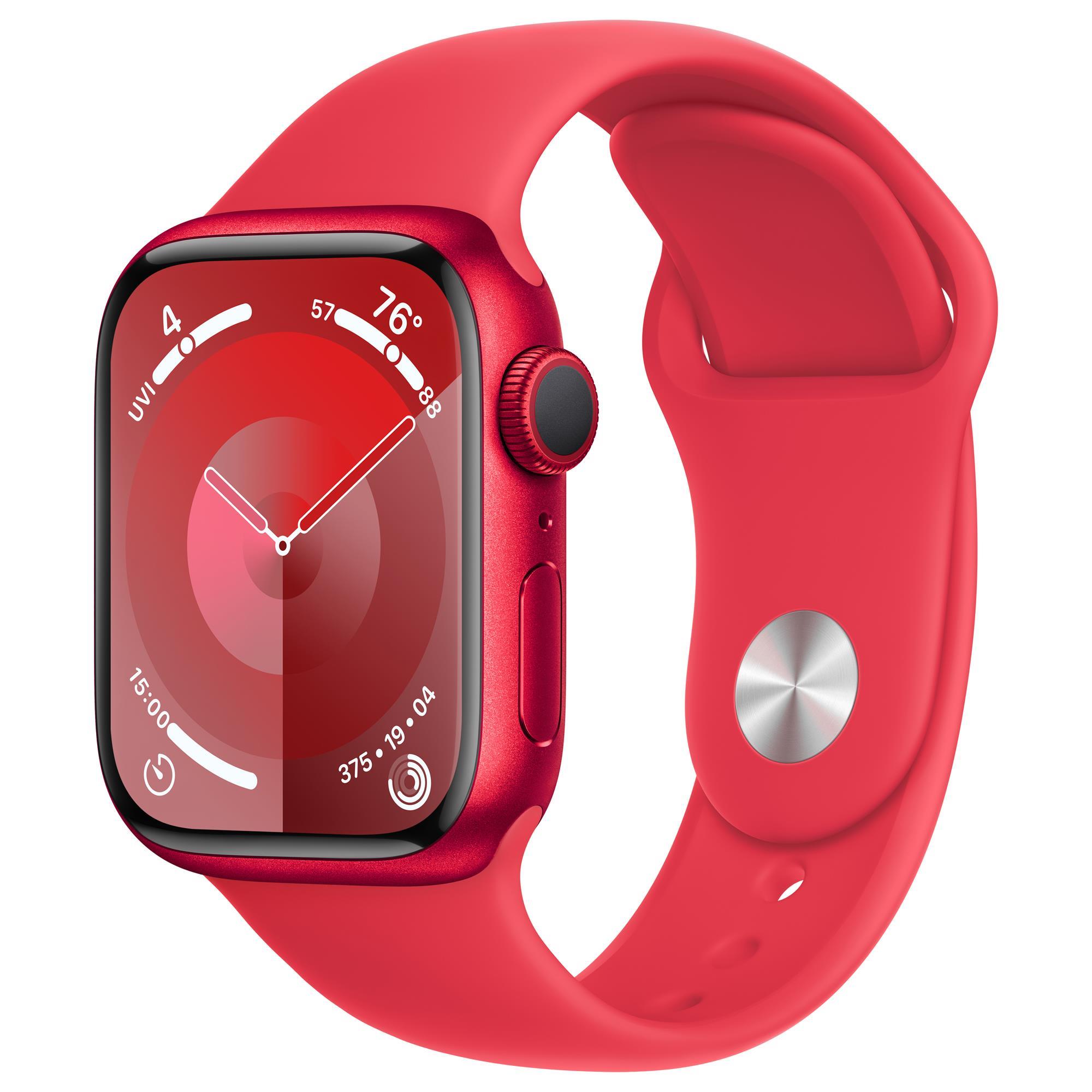 Apple Watch Series 9 GPS 41mm Red Aluminum Case with Red Sport 