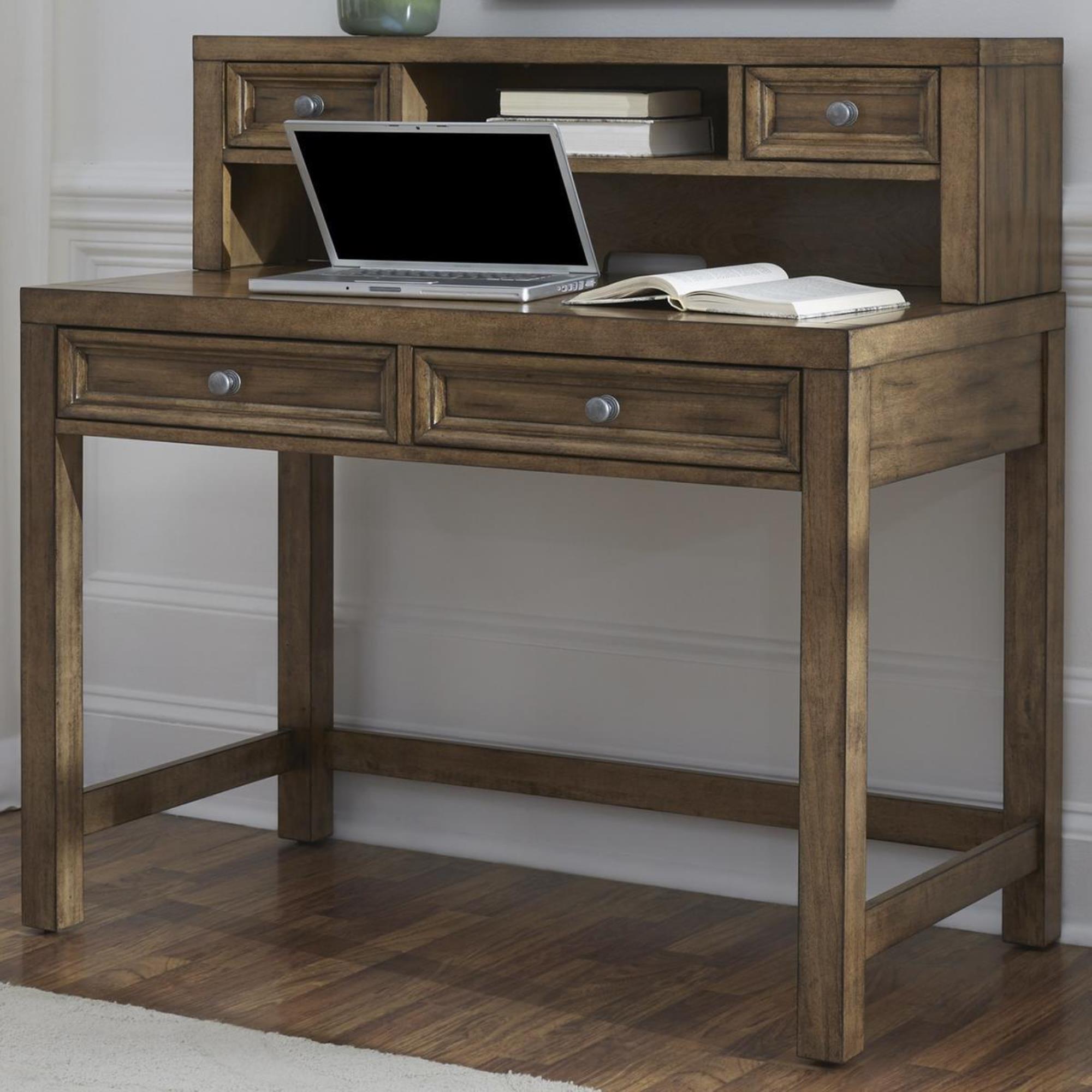 Gray student sales desk with hutch