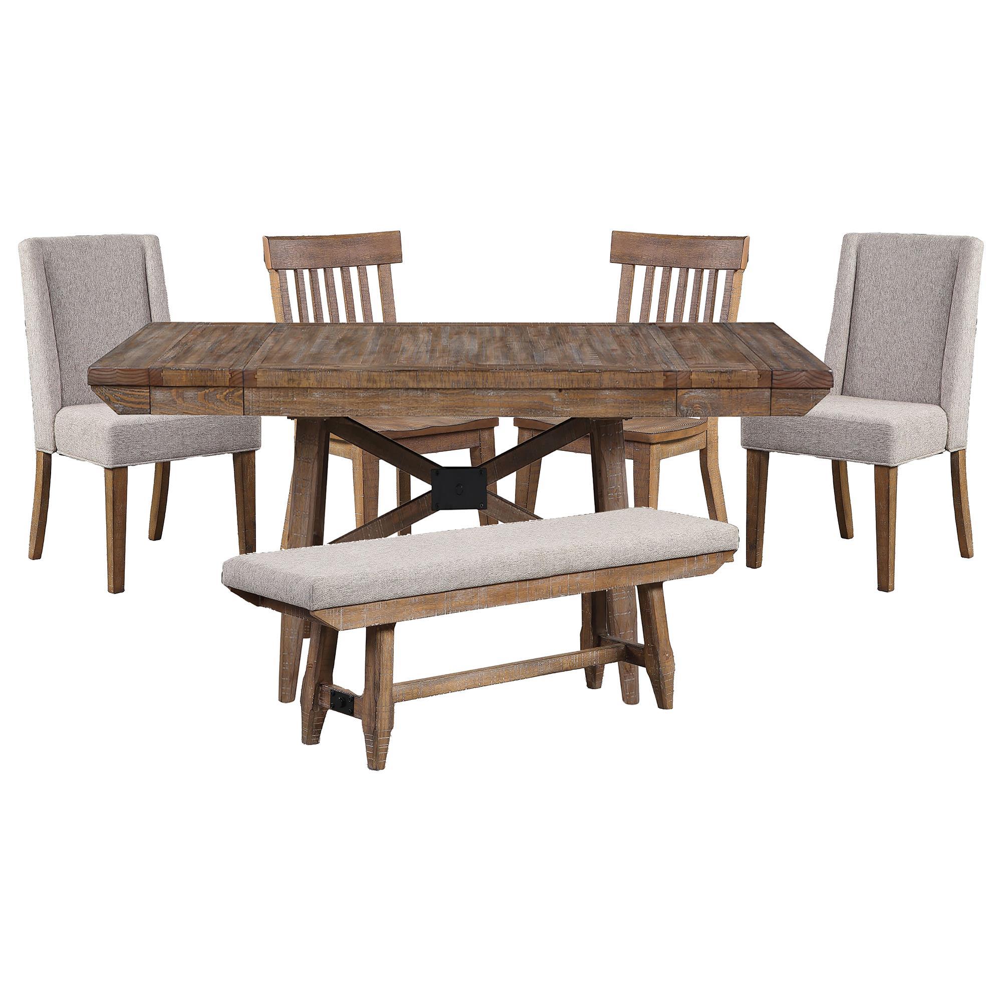 Crystal City Riverdale 6-Piece Rectangle Dining Set in Driftwood
