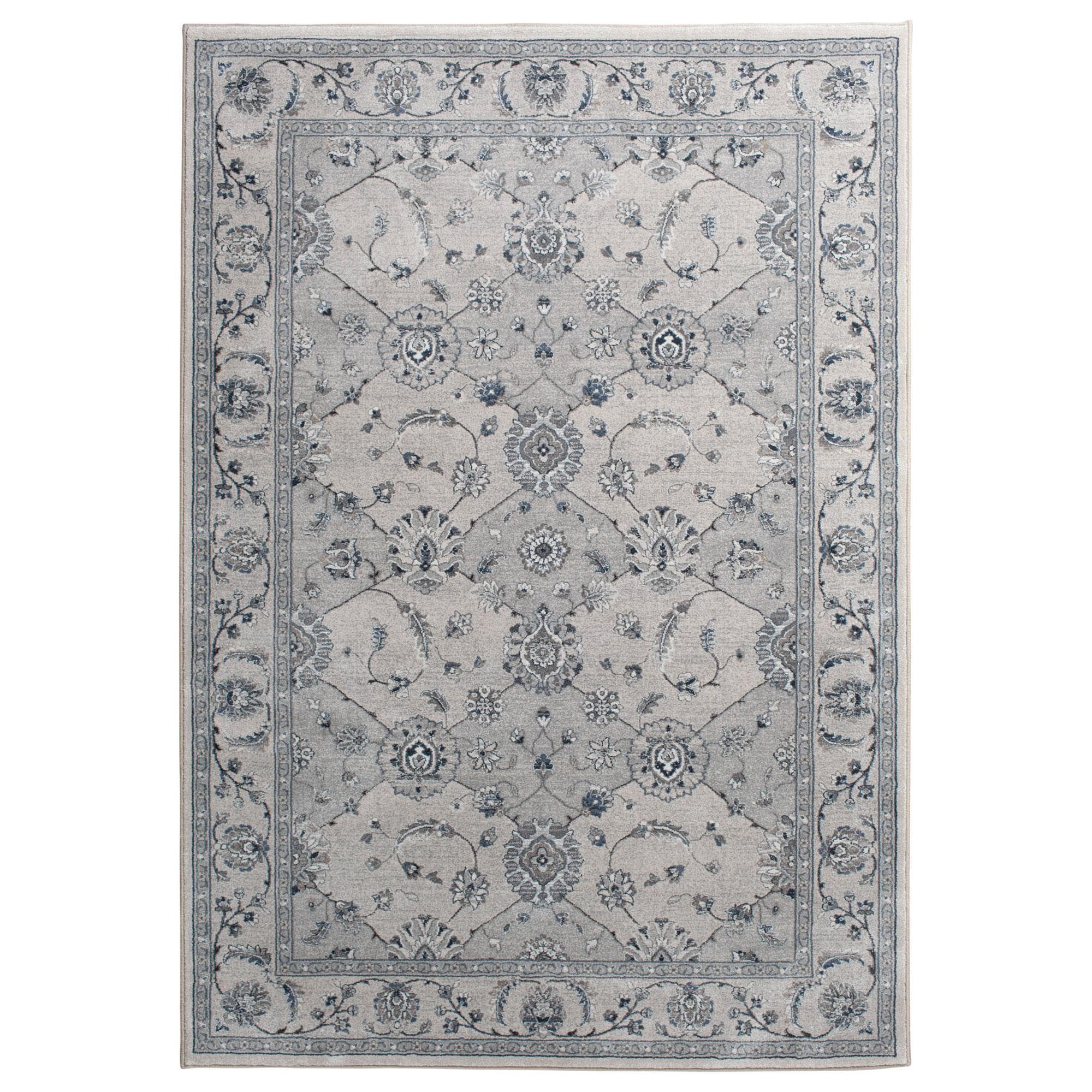 Marcella Rug Frontgate Central Oriental Clearwater Marcella 8' x 10' Grey and Blue Area Rug