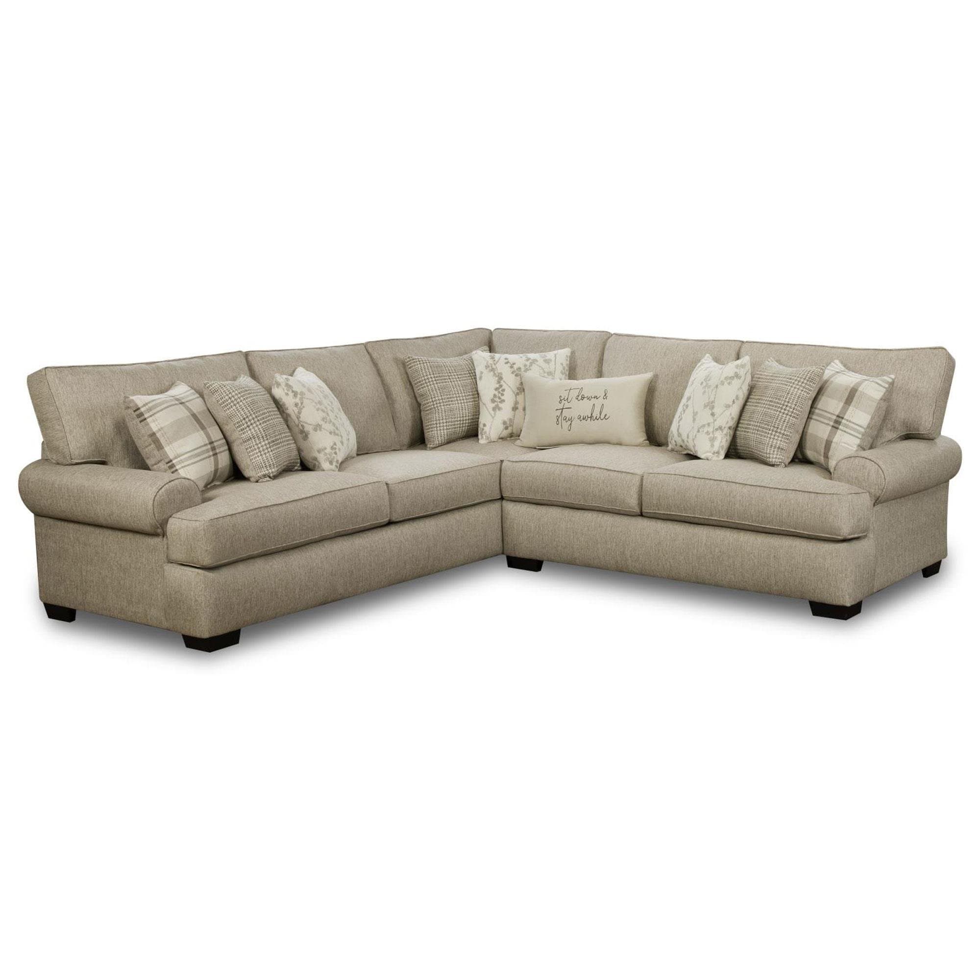 Henderson Bryant 2-Piece Stationary Sectional in Celedon Raffia