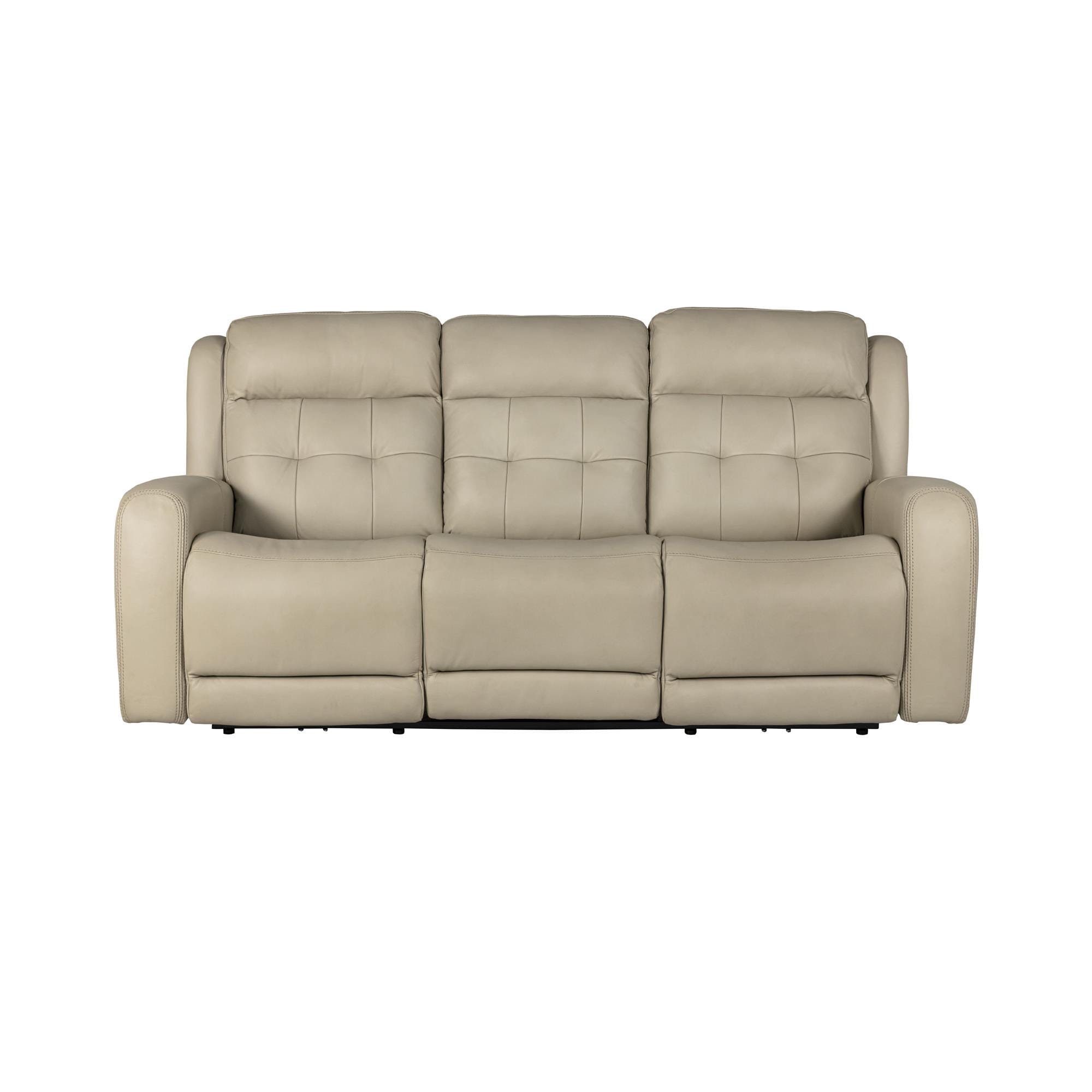 Flexsteel Grant Leather Match Power Reclining Sofa with Power Headrest