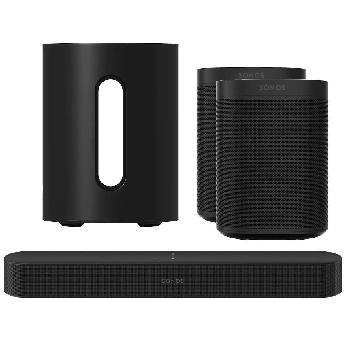 SONOS Immersive Set Beam Gen 2, Sub Mini and One SL in Black | NFM