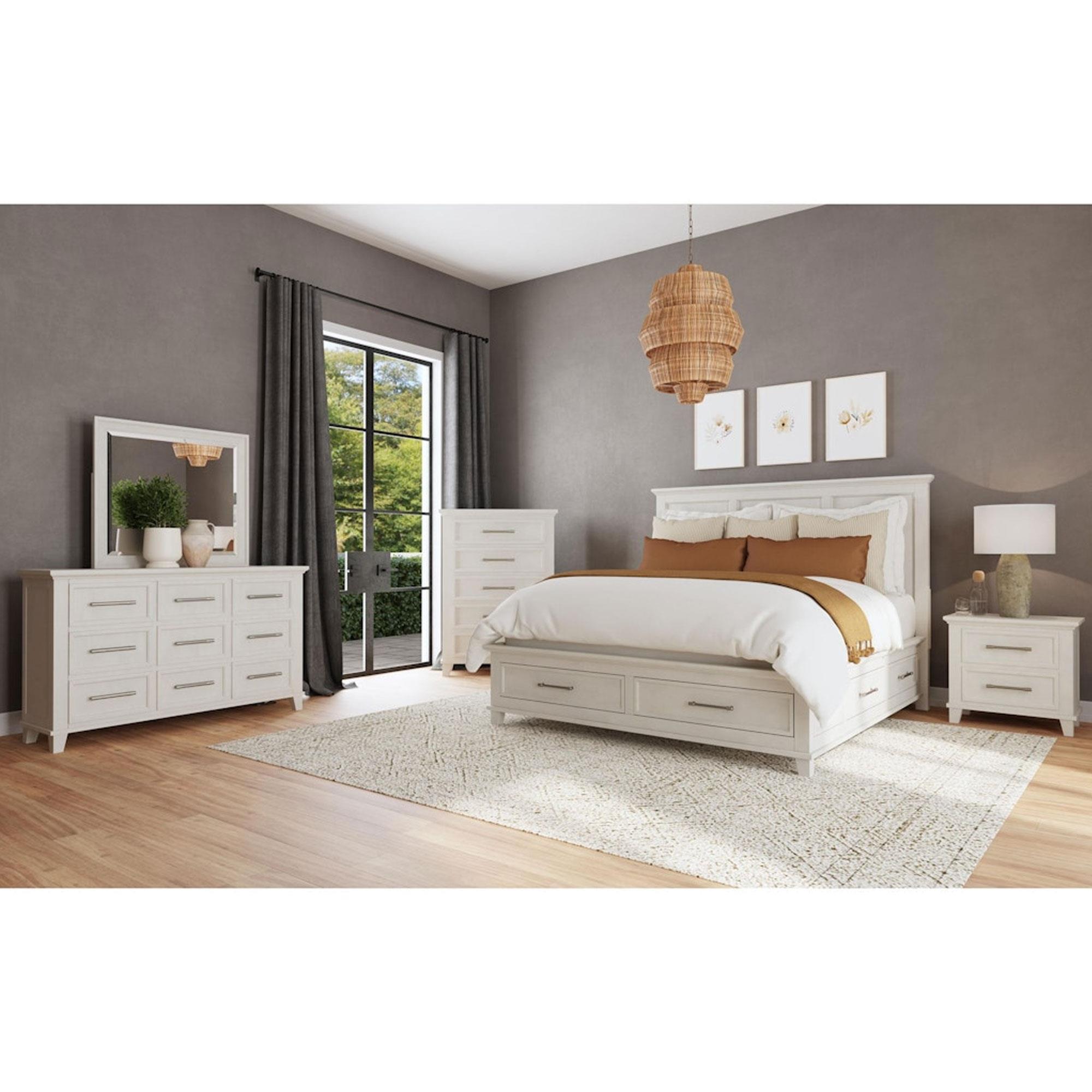 HACKETT 00s ハケット イブニング ブレイシス ホワイトモアレ 英国製 Mayberry Hill Canterbury 2-Drawer Nightstand in Ivory