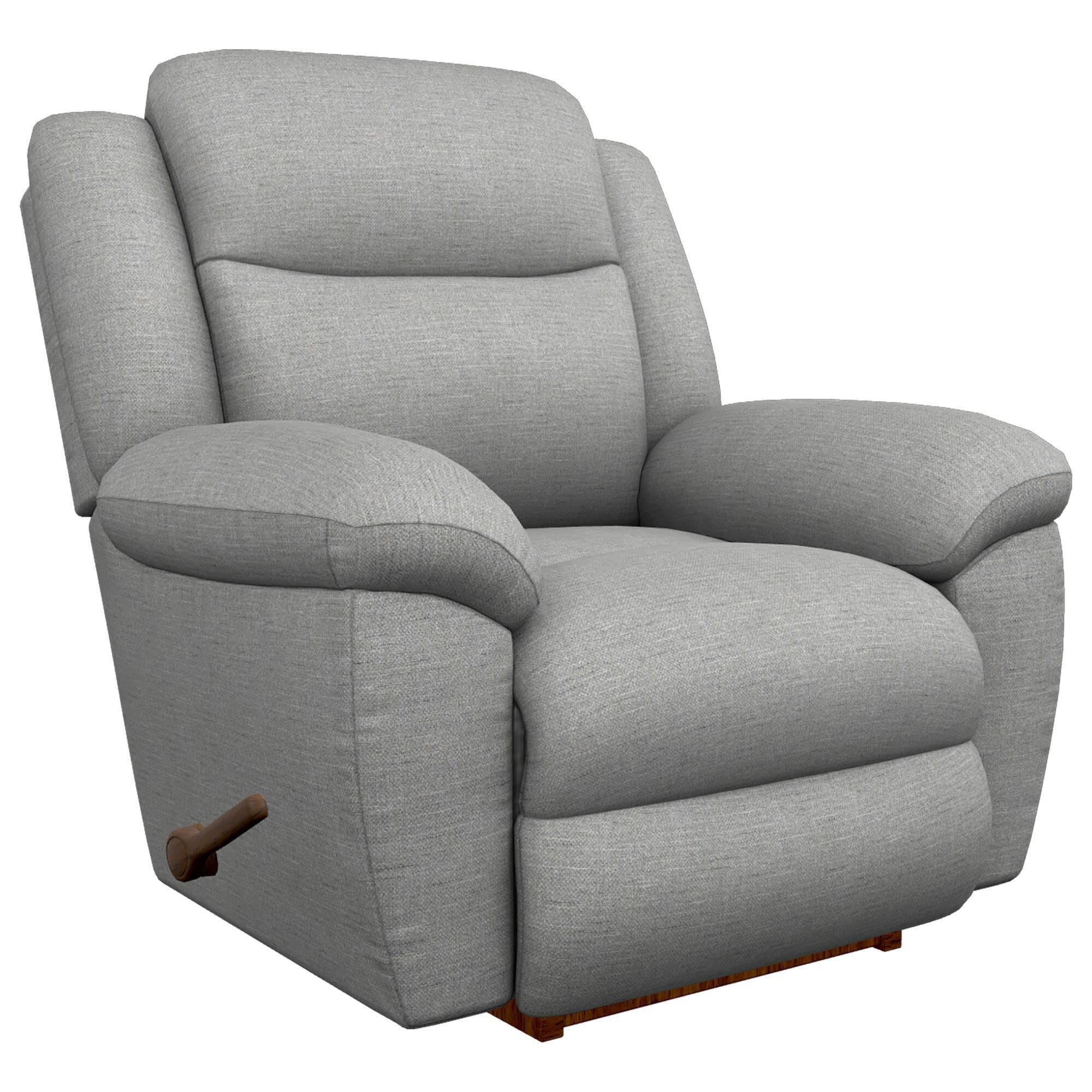 La-Z-Boy Joel Manual Rocker Recliner with Tall Base in Nora Oyster