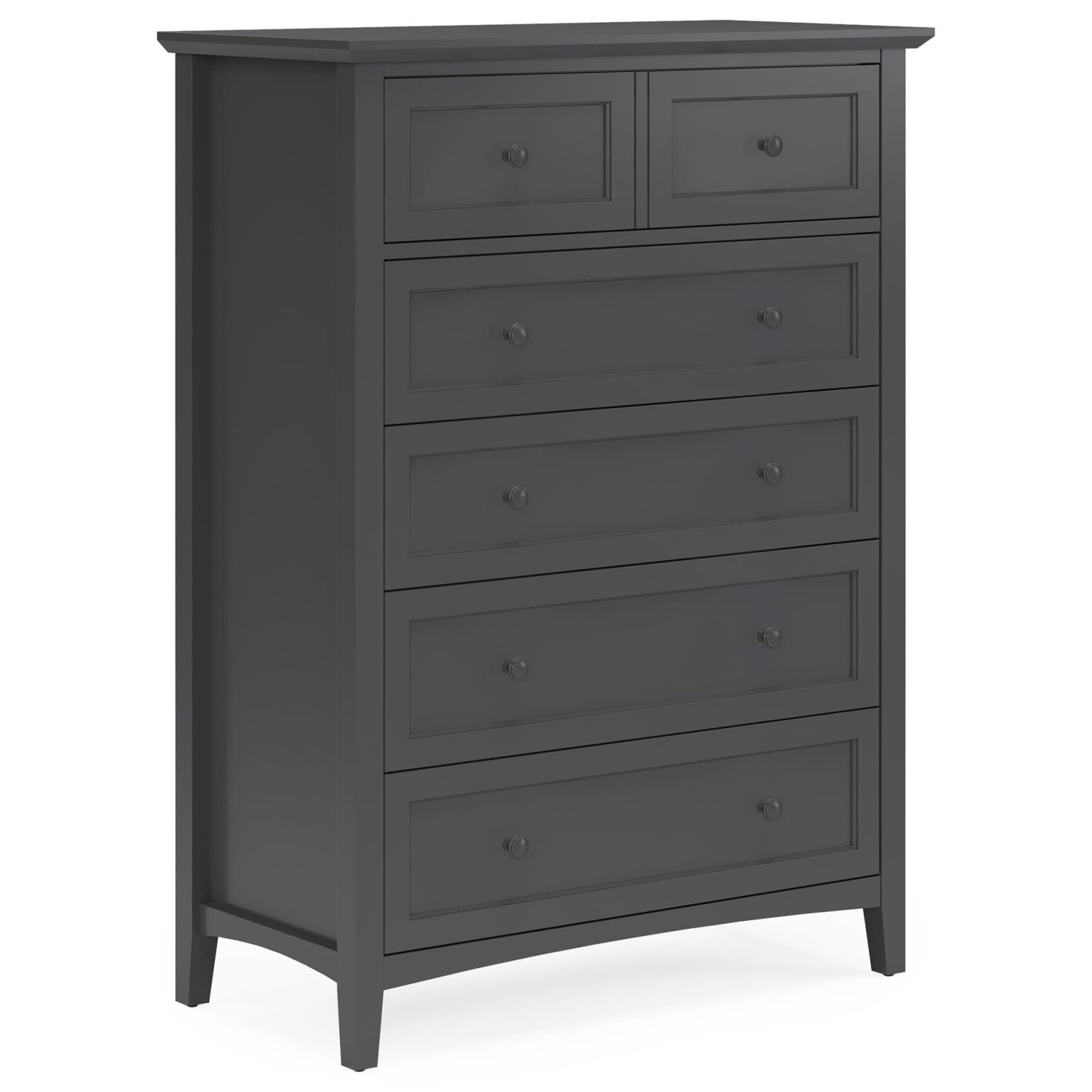 Urban Home Grace 5-Drawer Chest in Raven Black
