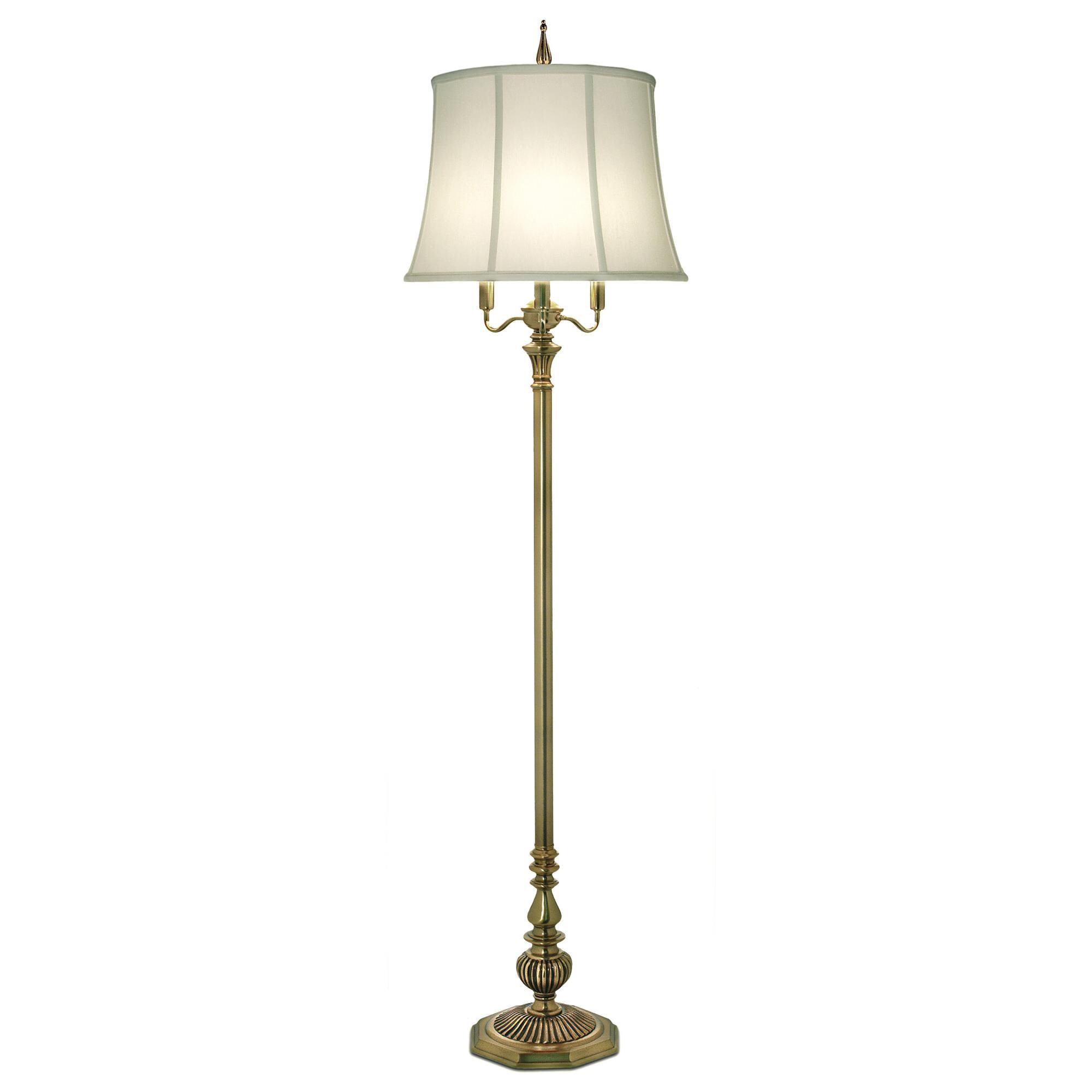 Stiffel 67" Floor Lamp in Antique Brass NFM