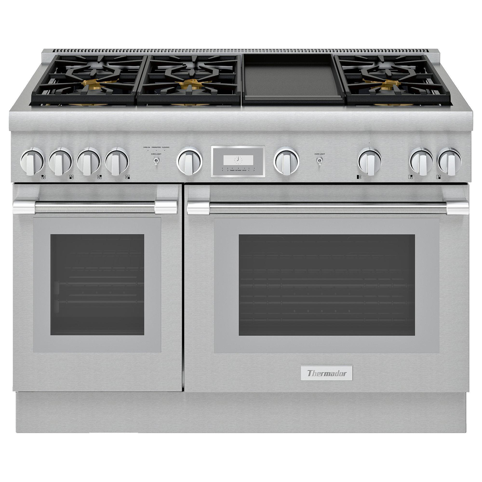 Thermador Professional Harmony 48" Double Oven Dual Fuel Range with 6