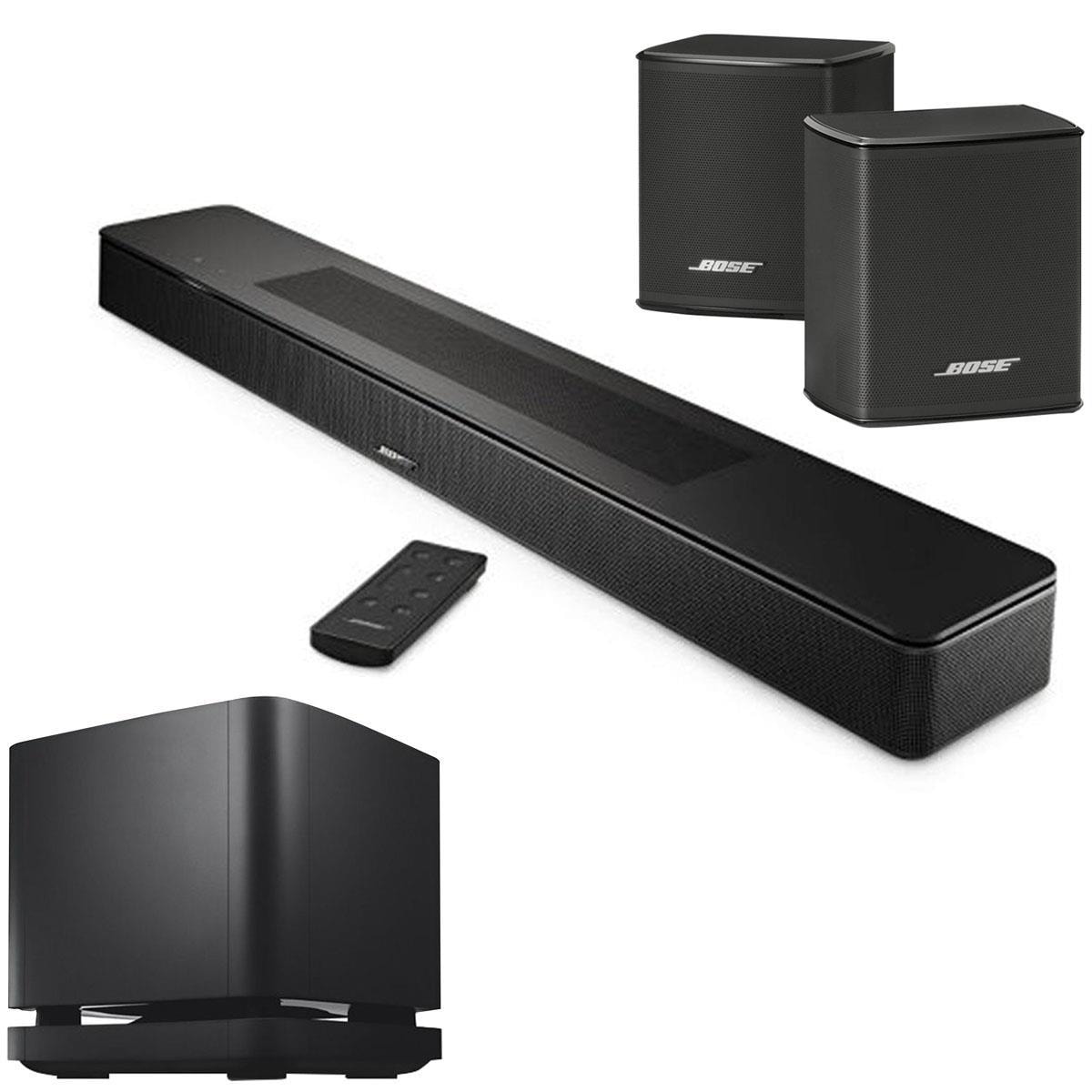 Bose Smart Soundbar 600 + Module 500 10" Wireless Subwoofer in Home Theater Surround System | NFM