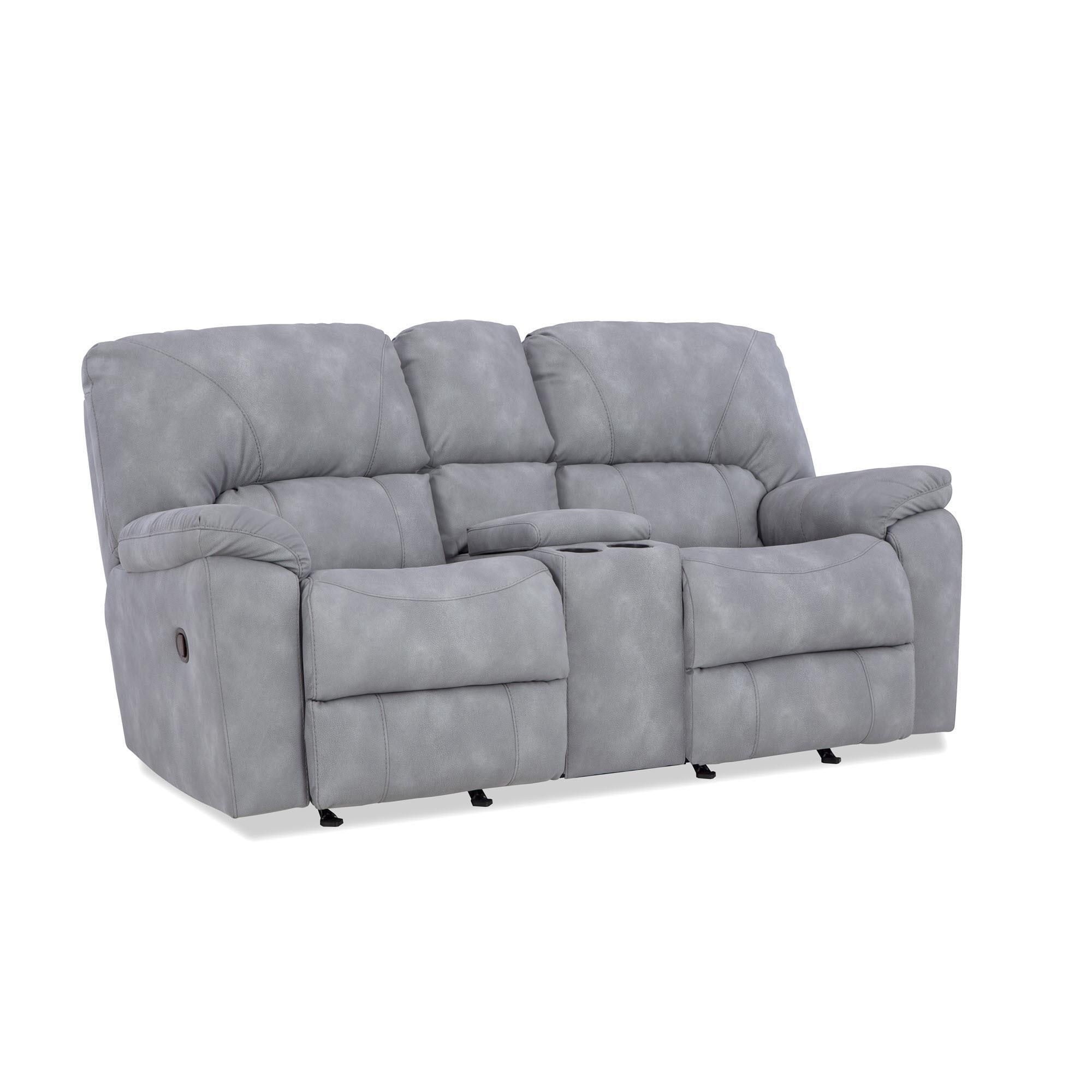 HomeStretch Reclining Loveseat in Rhino Grey
