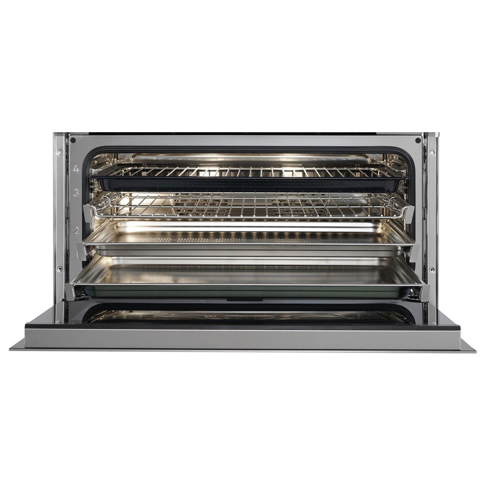 SteamＱ Wolf M Series 2.4 Cu. Ft. Contemporary Convection Steam Oven in Black