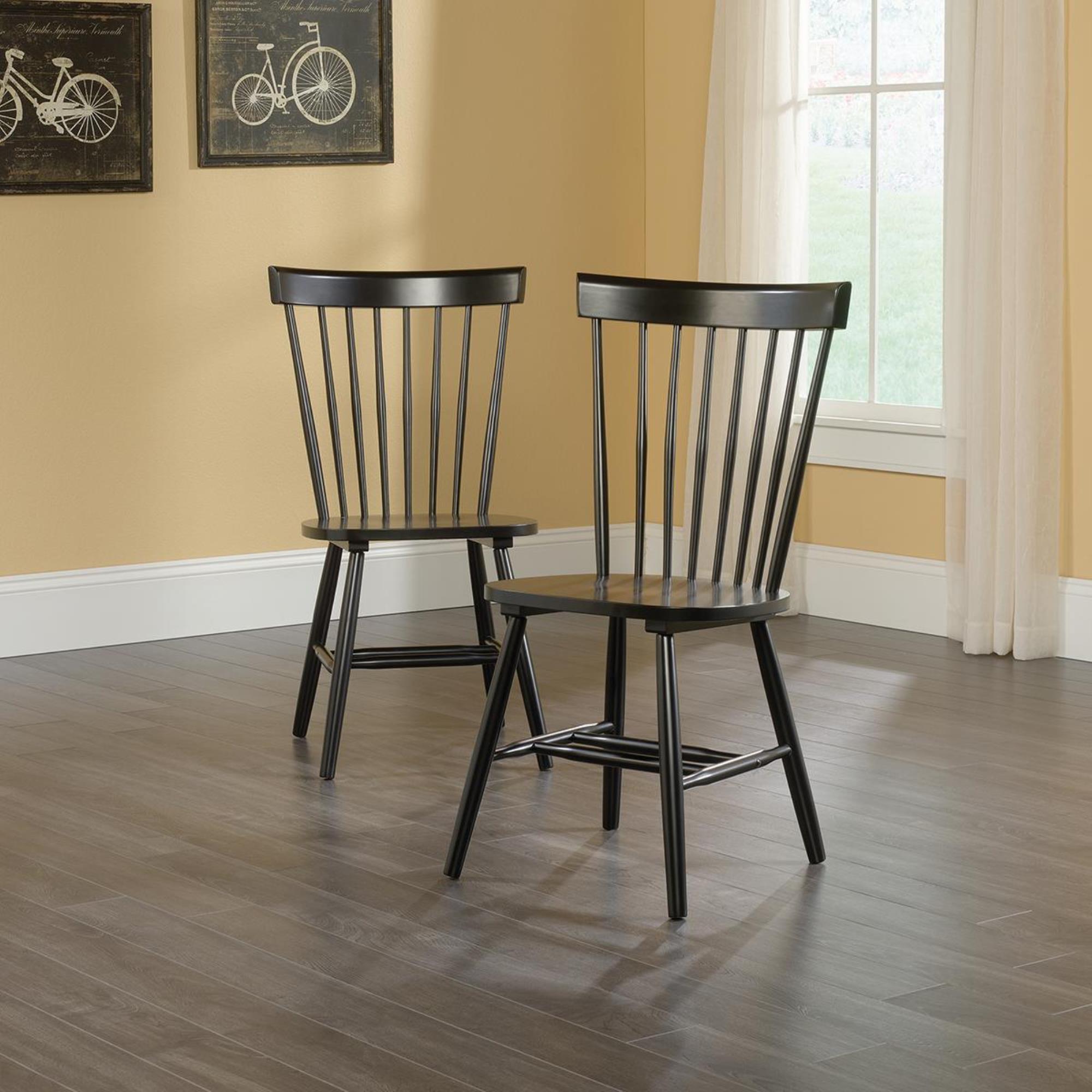 Spindle black chairs clearance