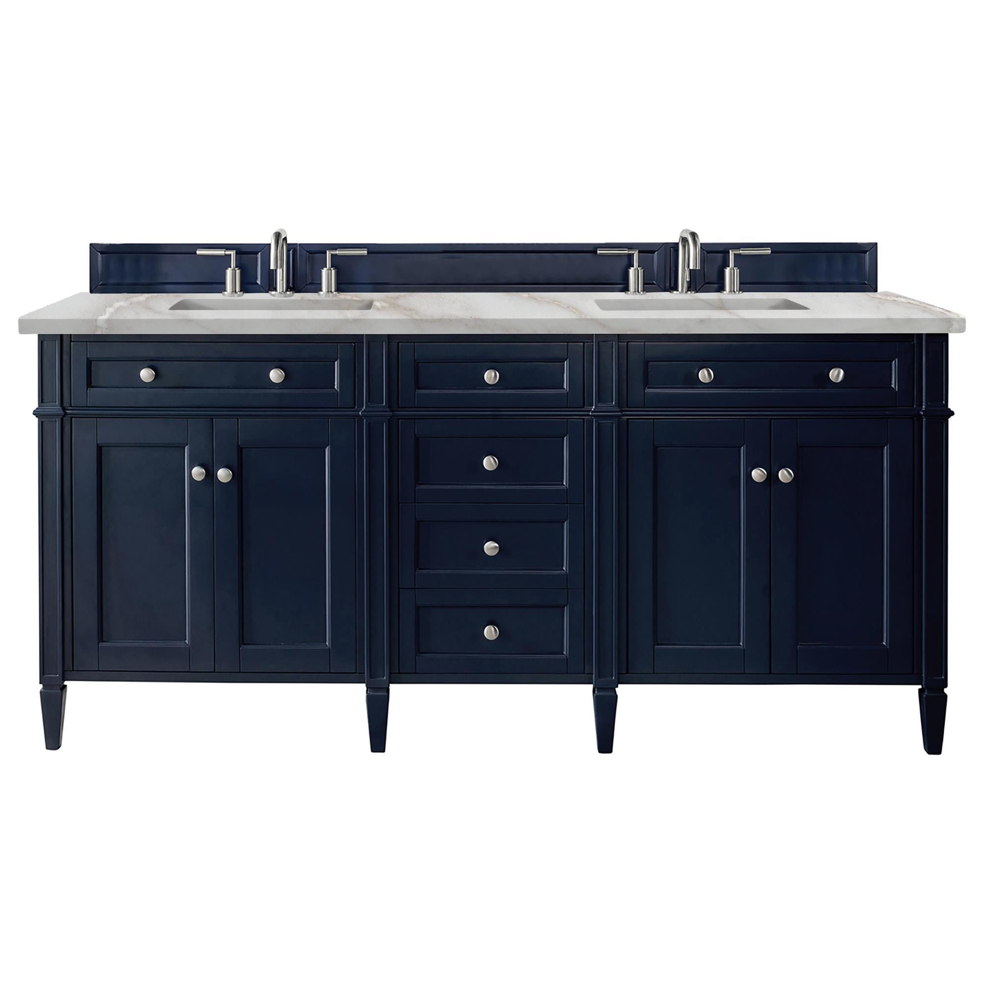 James Martin Vanities Brittany 72" Double Bathroom Vanity in Victory
