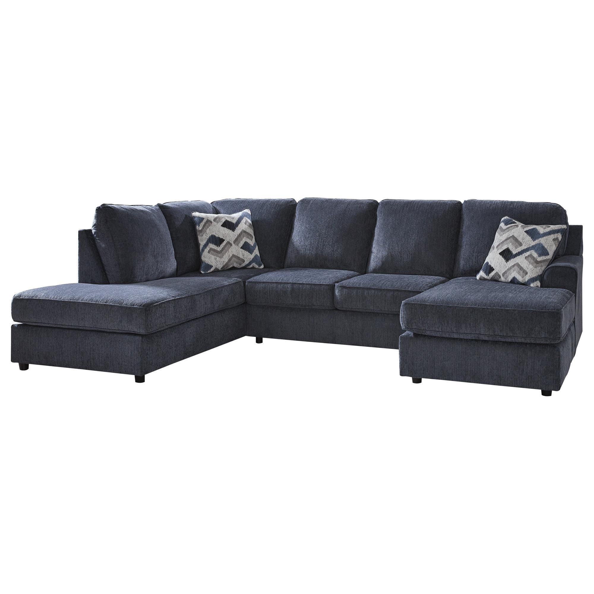 Ashley Maxon Place 2-Piece Right Facing Stationary Sectional in Navy