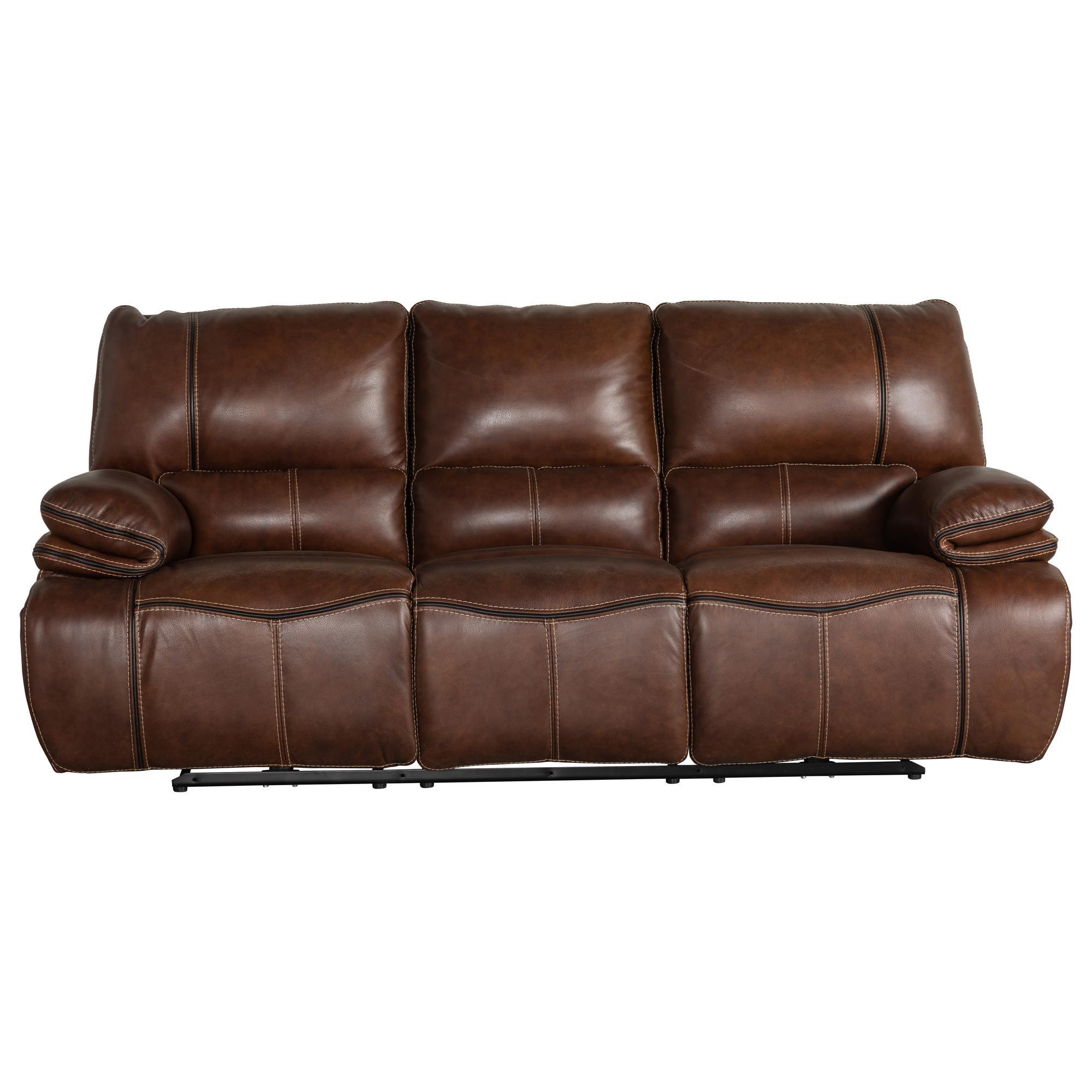 Oxford Furniture Power Reclining Sofa with Power Headrest in Baron