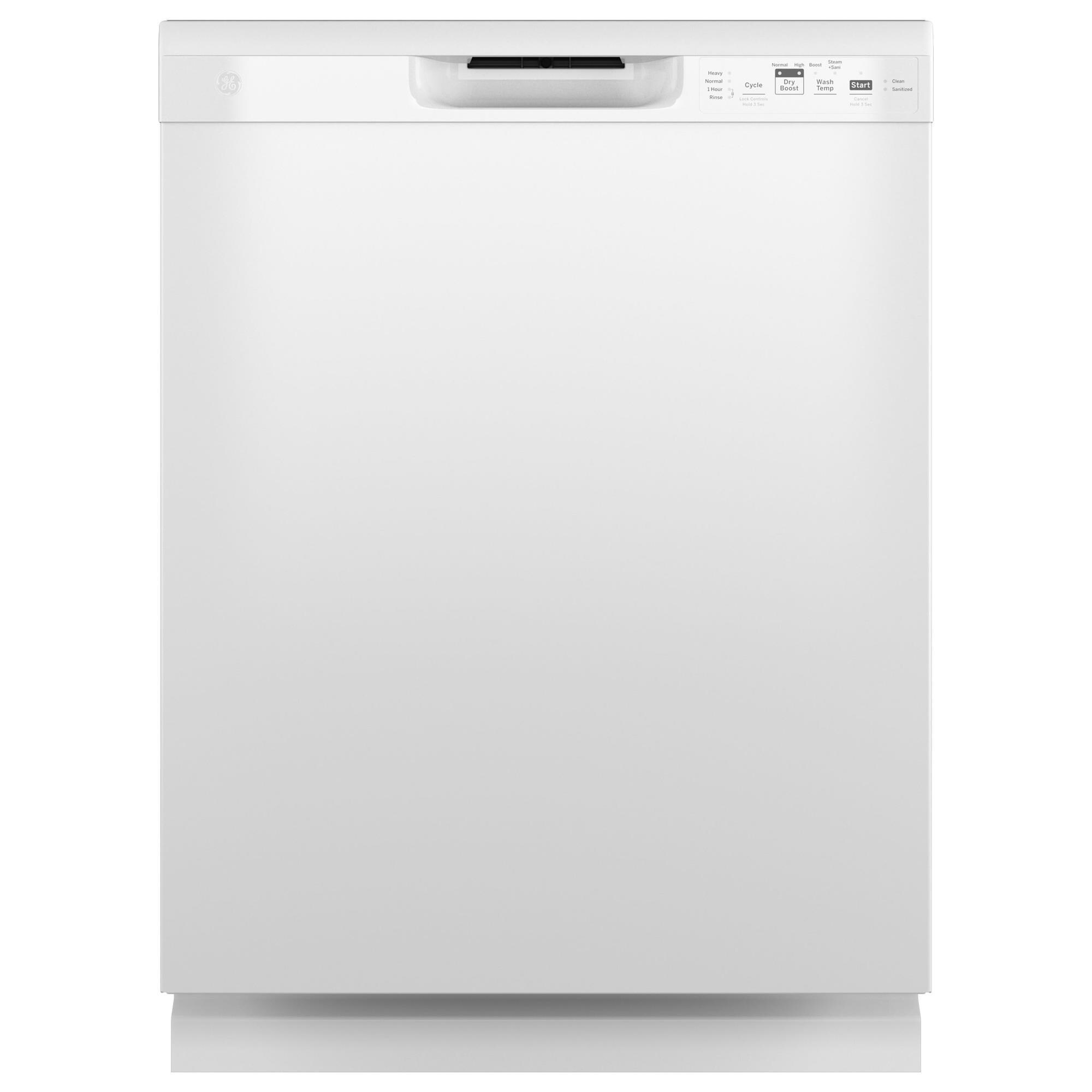 GE Appliances 24 " BuiltIn Dishwasher with Steam + Sanitize in White NFM
