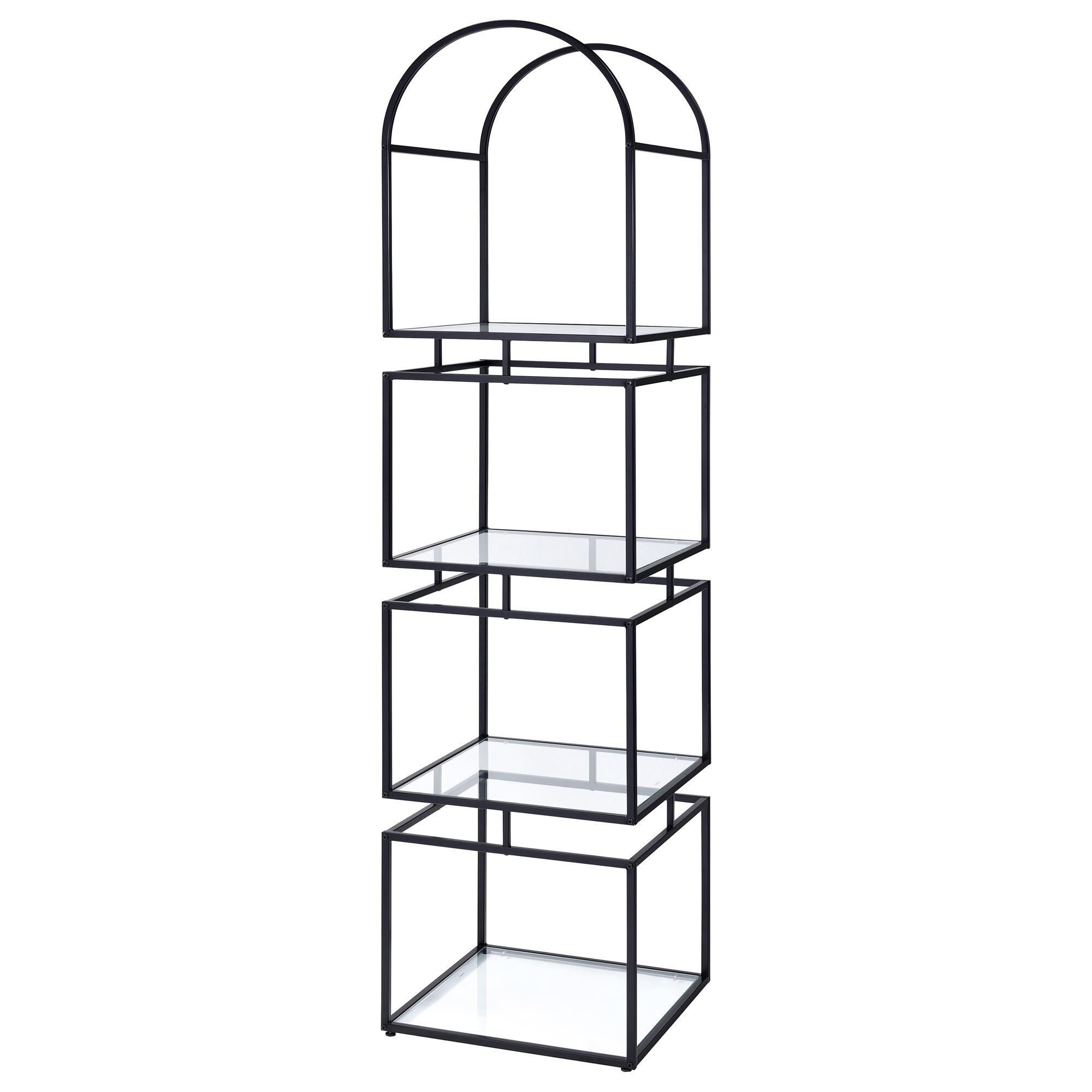 Furniture of America Laird 4Shelf Bookcase in Matte Black Nebraska
