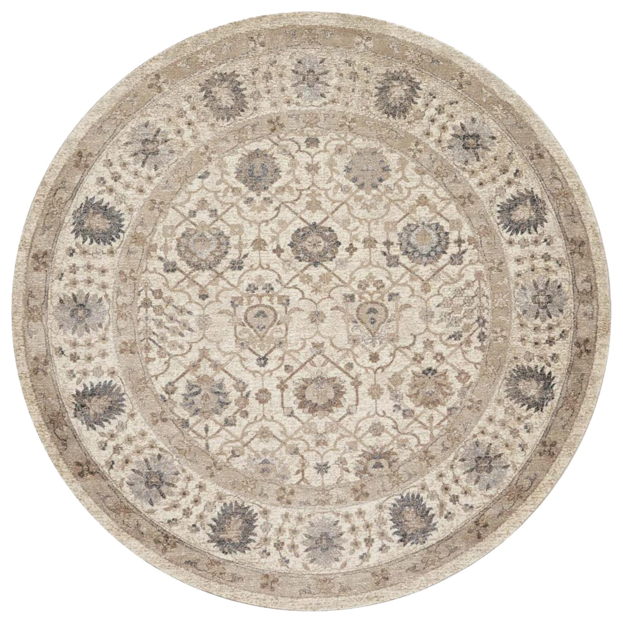 Loloi Century 93 Round Sand/Sand Area Rug NFM